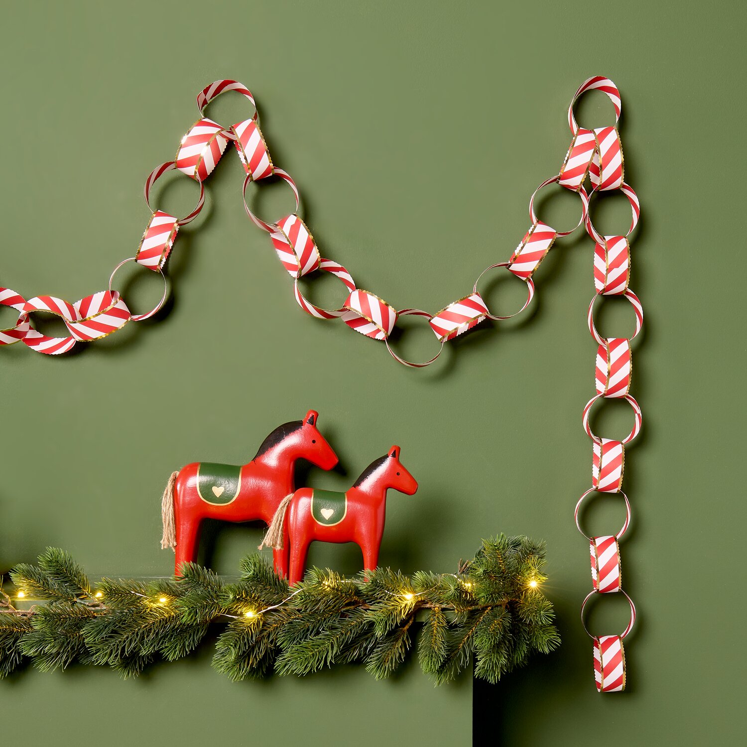 DIY Kettengirlande Candy Cane 3m von Rico Design