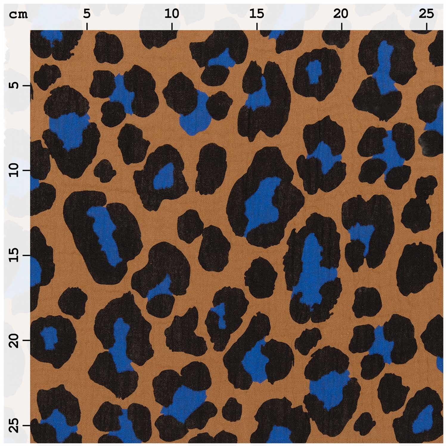 Stoffabschnitt Krinkelmusselin Acid Leo zimt 50x130cm von Rico Design