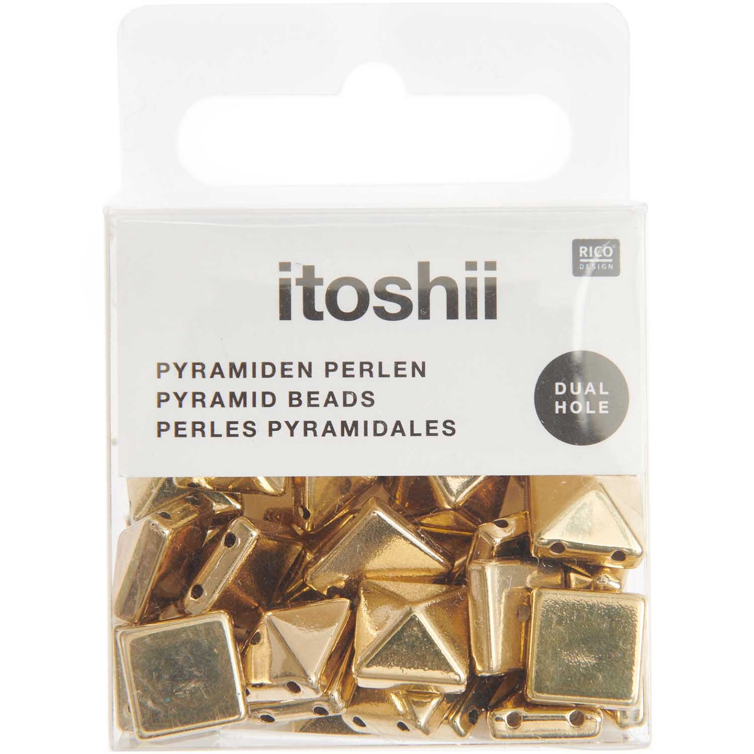 itoshii Pyramiden Perlen quadratisch gold itoshii Pyramiden Perlen quadratisch gold