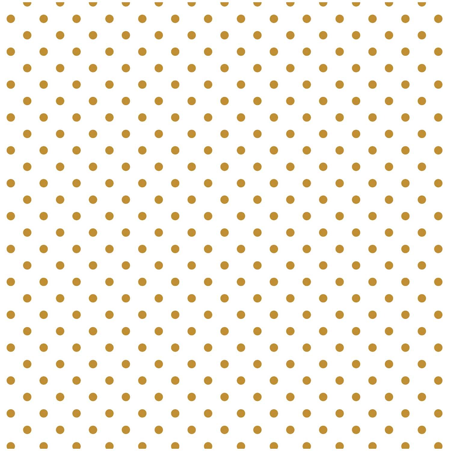 Stoff Punkte klein weiß-gold 140cm beschichtet