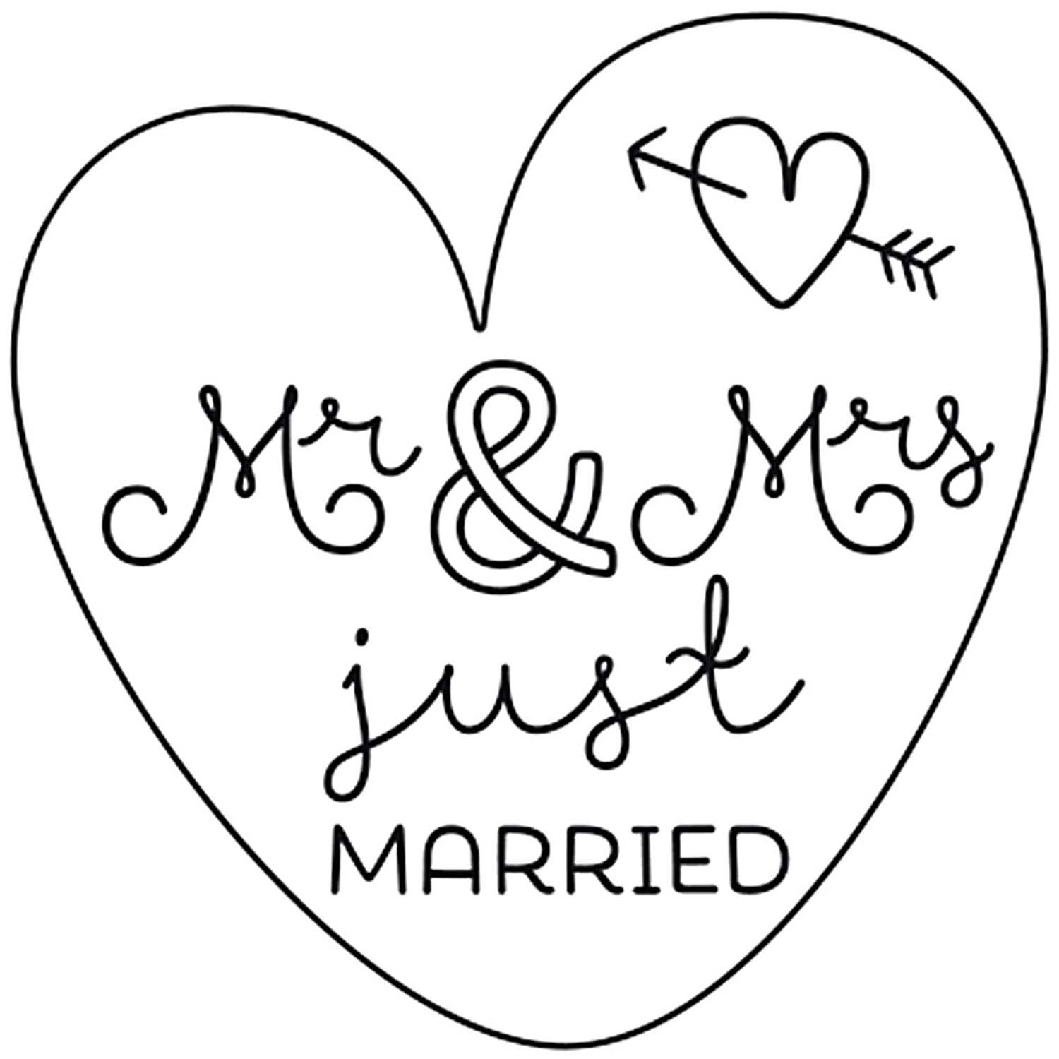Stempel Mr.& Mrs. rund 3,5cm