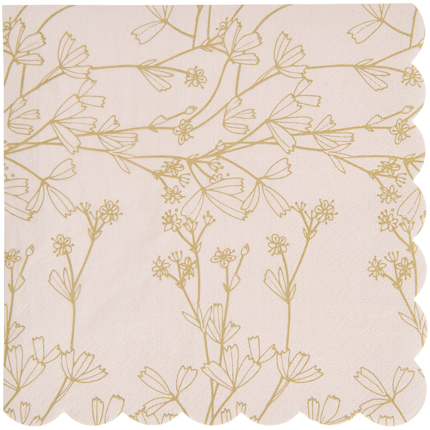 Servietten Blumen Apricot/Gold 20 Stück 32x32,5cm von Rico Design