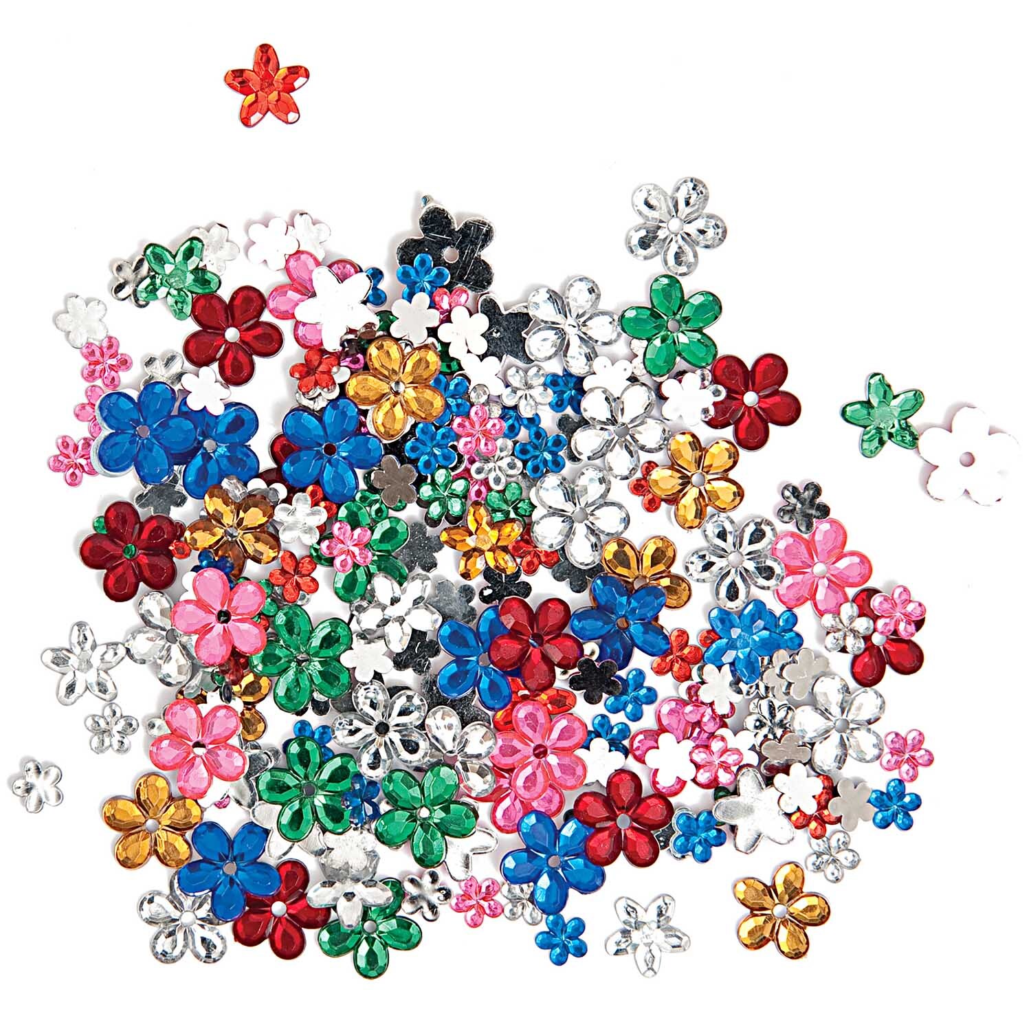 Strass Mix Blumen mehrfarbig ca. 200 Stück
