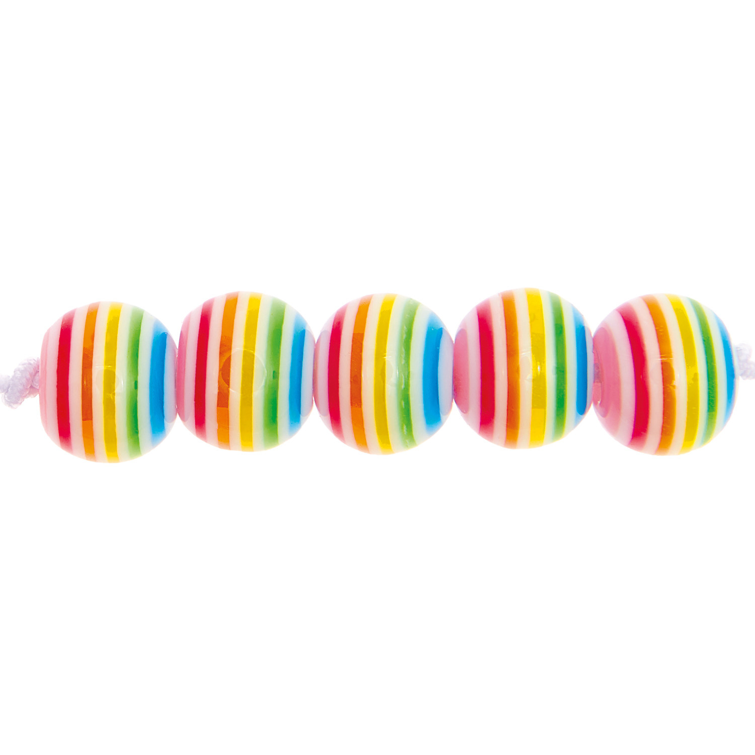 itoshii Gestreifte Perlen Regenbogen 8mm 48 Stück itoshii Gestreifte Perlen Regenbogen 8mm 48 Stück
