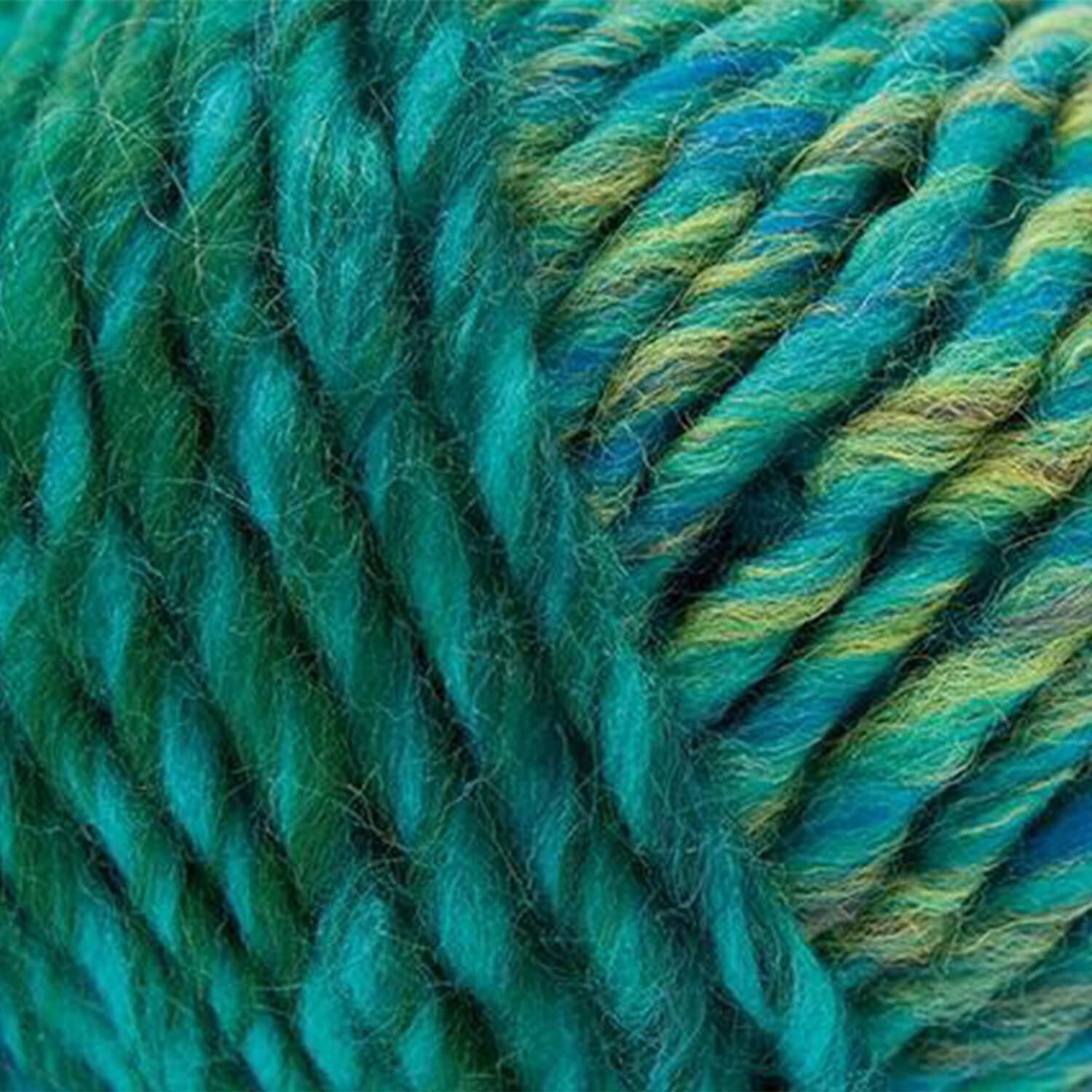 Creative Melange super chunky, türkis-blau, 100g 100m. Weiches Garn von Rico Design, ideal für warme Strickprojekte.
