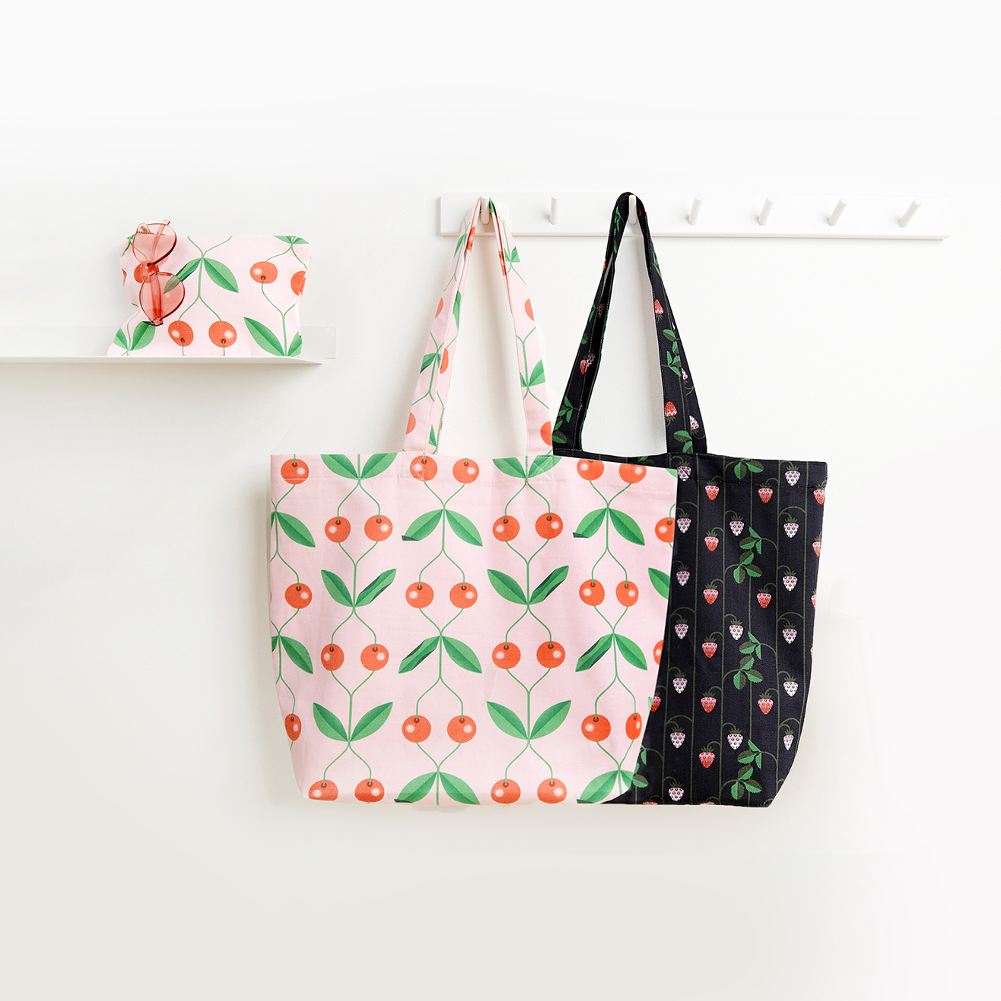 Stoftaschen Kirschmuster
