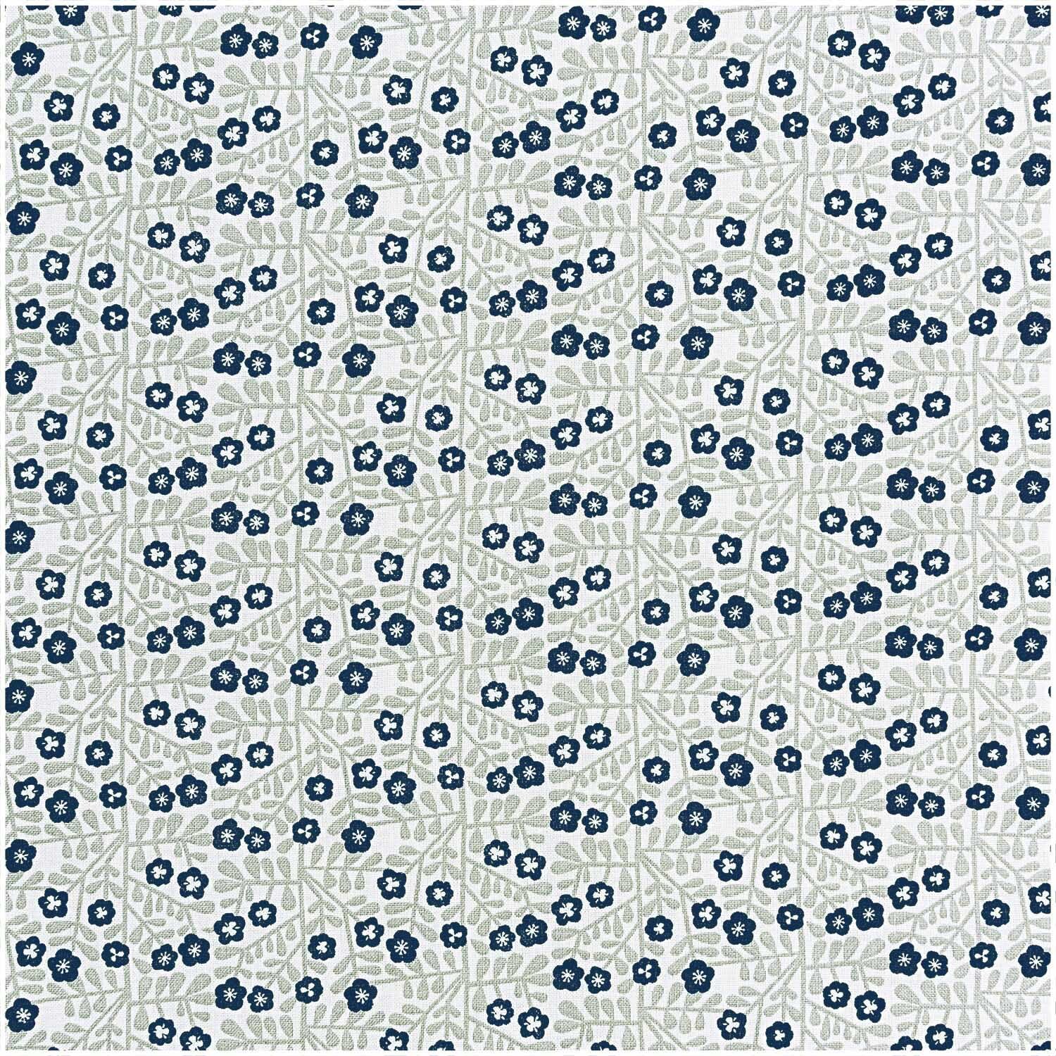 Druckstoff kleine Blumen grau-blau 140cm Druckstoff kleine Blumen grau-blau 140cm