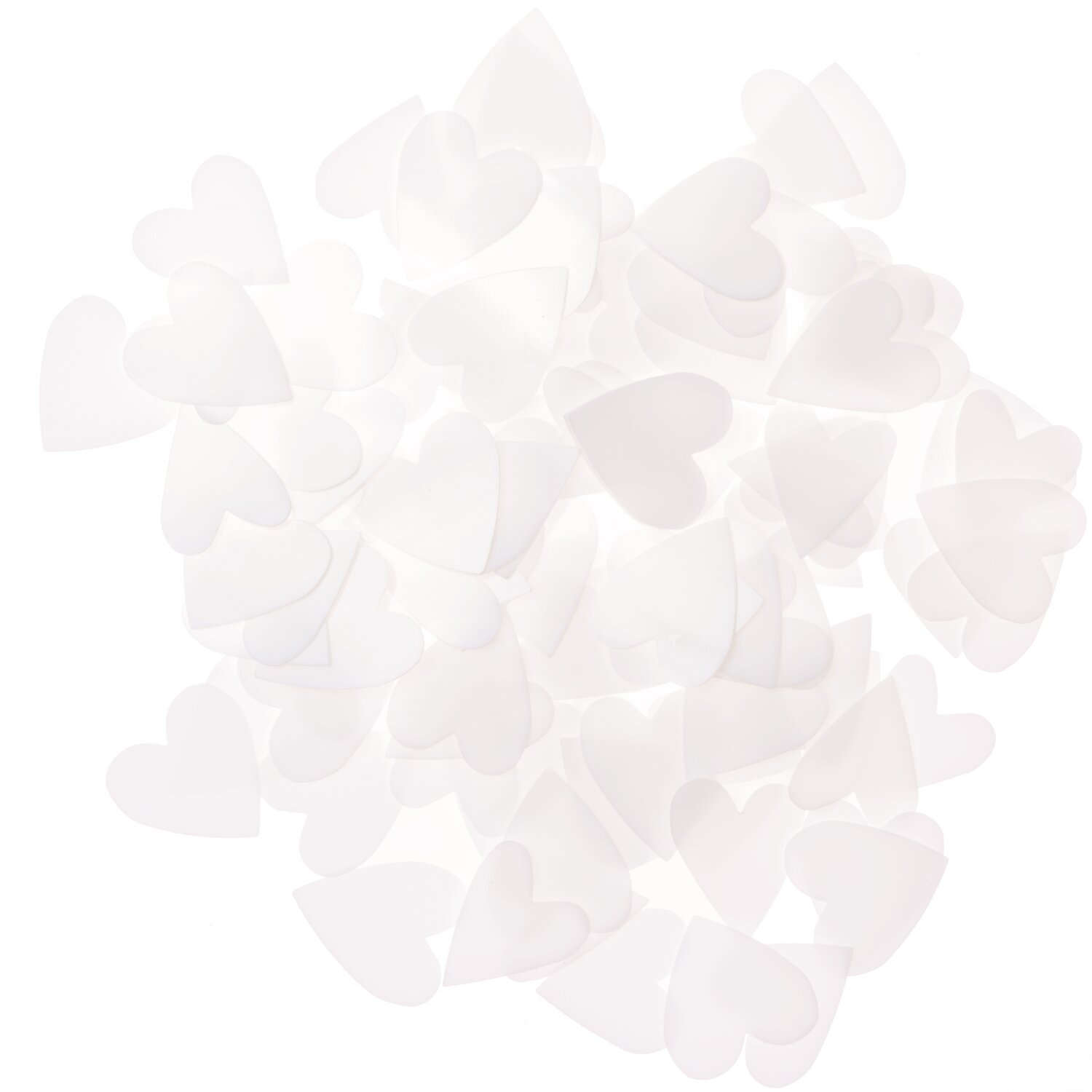 Flitter Herz 100 Stück: Weiße Herzkonfetti von Rico Design, ideal für kreative Dekorationen.