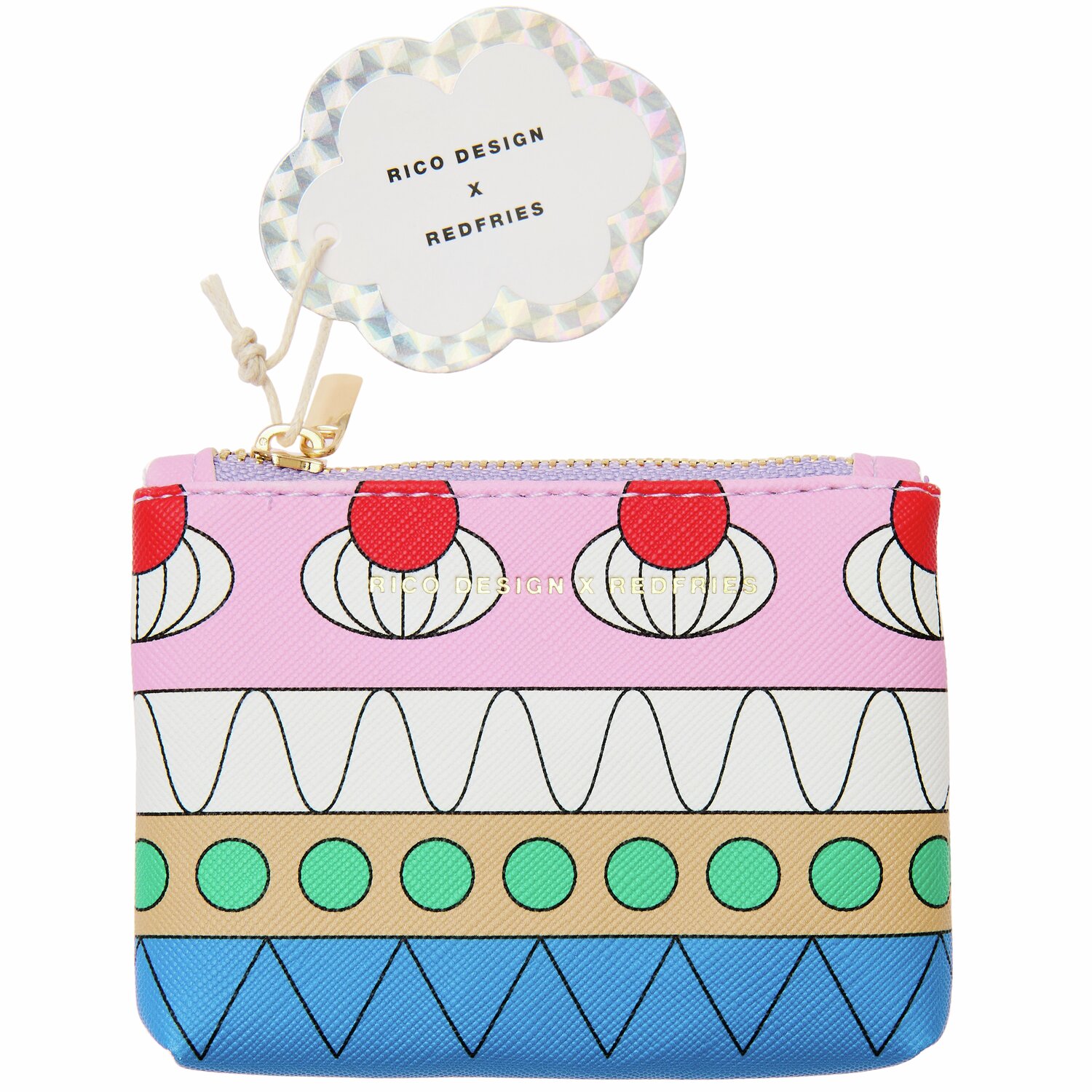Rico Design x Redfries Etui XS Eye Candy 10,5x7,5cm Farbe Tortenstück von Rico Design