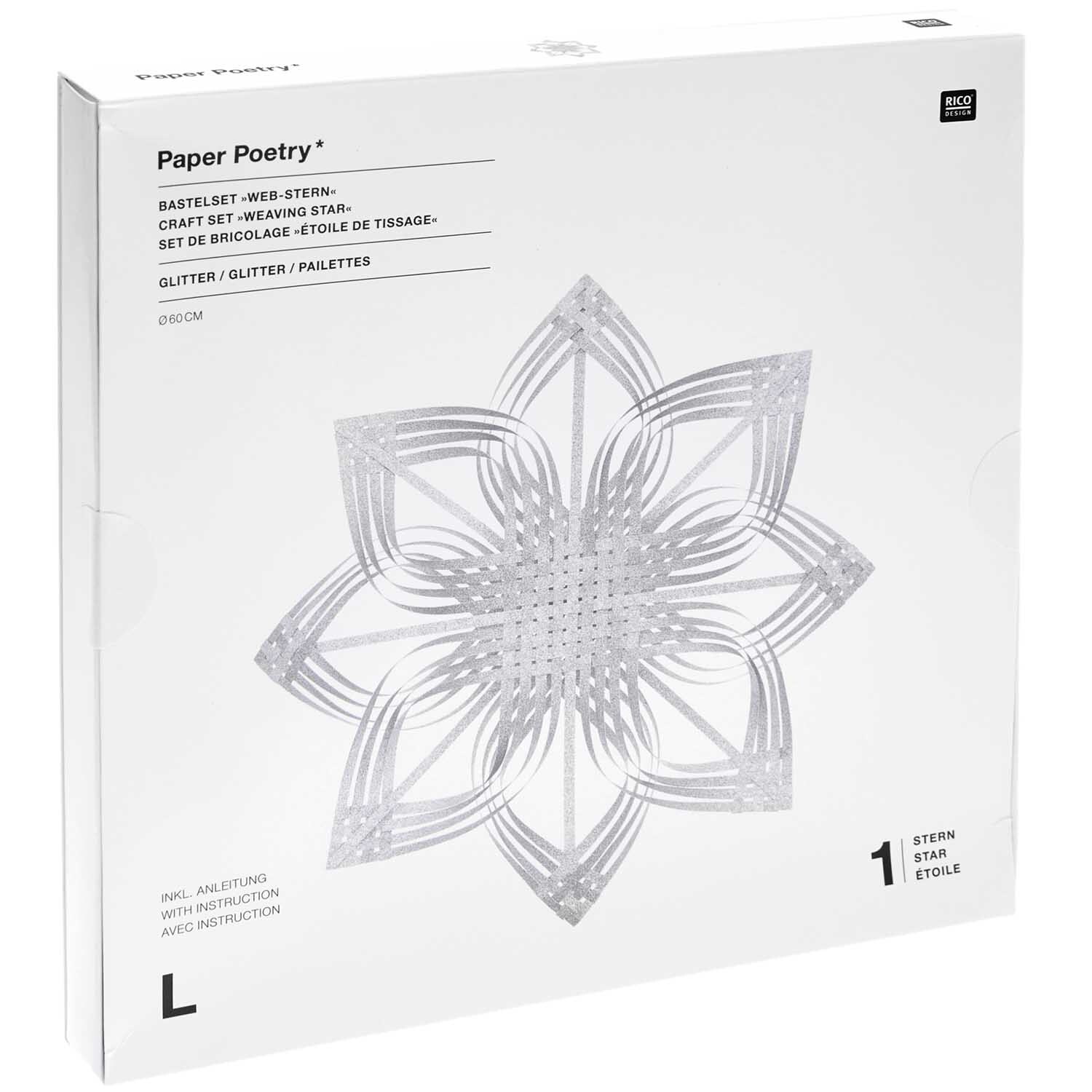 Paper Poetry Web-Stern Größe L 270g/m2 Paper Poetry Web-Stern Größe L 270g/m2