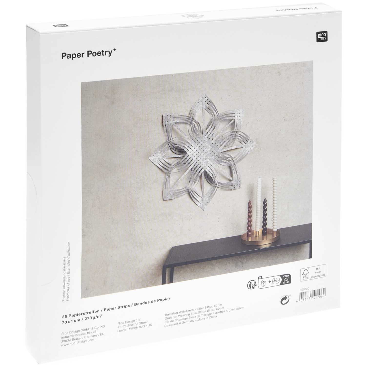 Paper Poetry Web-Stern Größe L 270g/m2 Paper Poetry Web-Stern Größe L 270g/m2