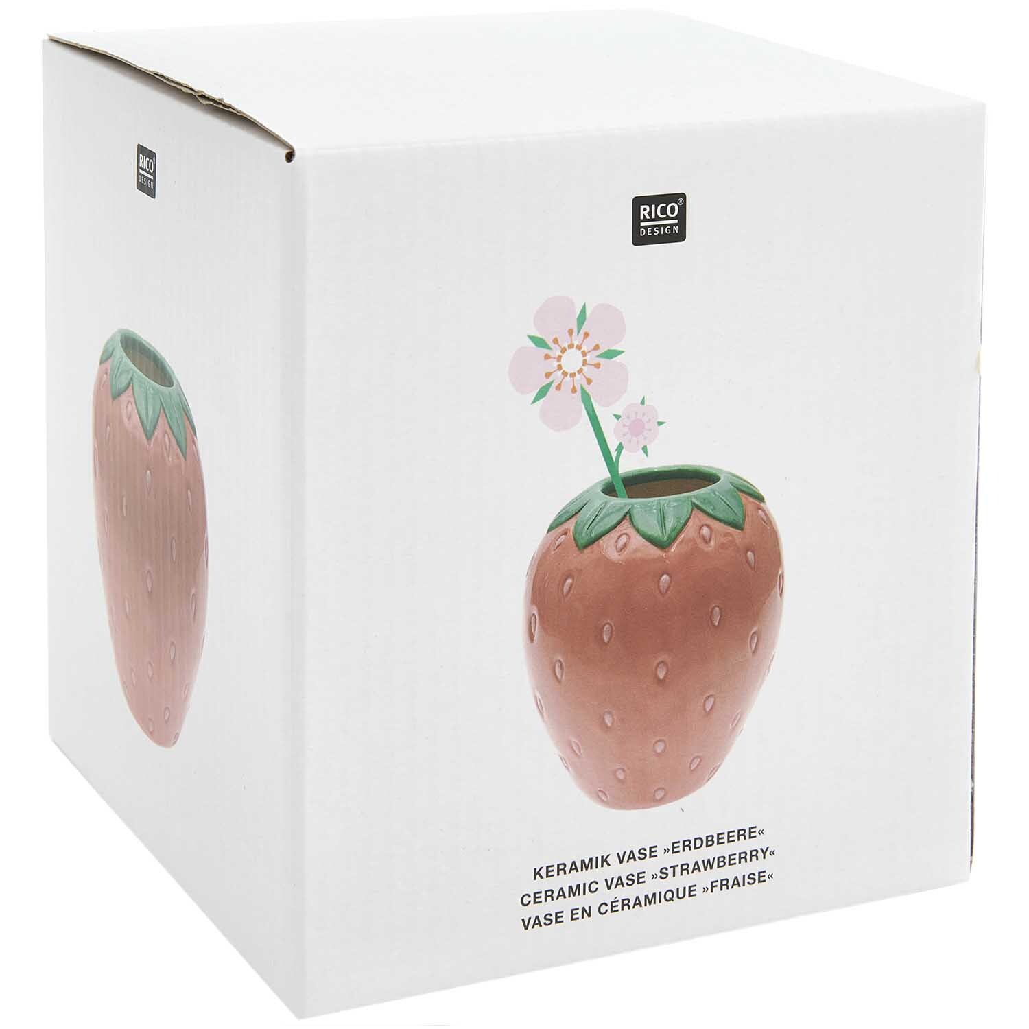 Keramik Vase Erdbeere Ø14cm Keramik Vase Erdbeere Ø14cm