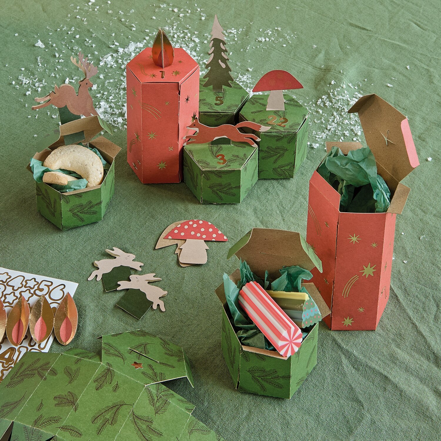 Adventskalender Bastelset Waldtiere von Rico Design