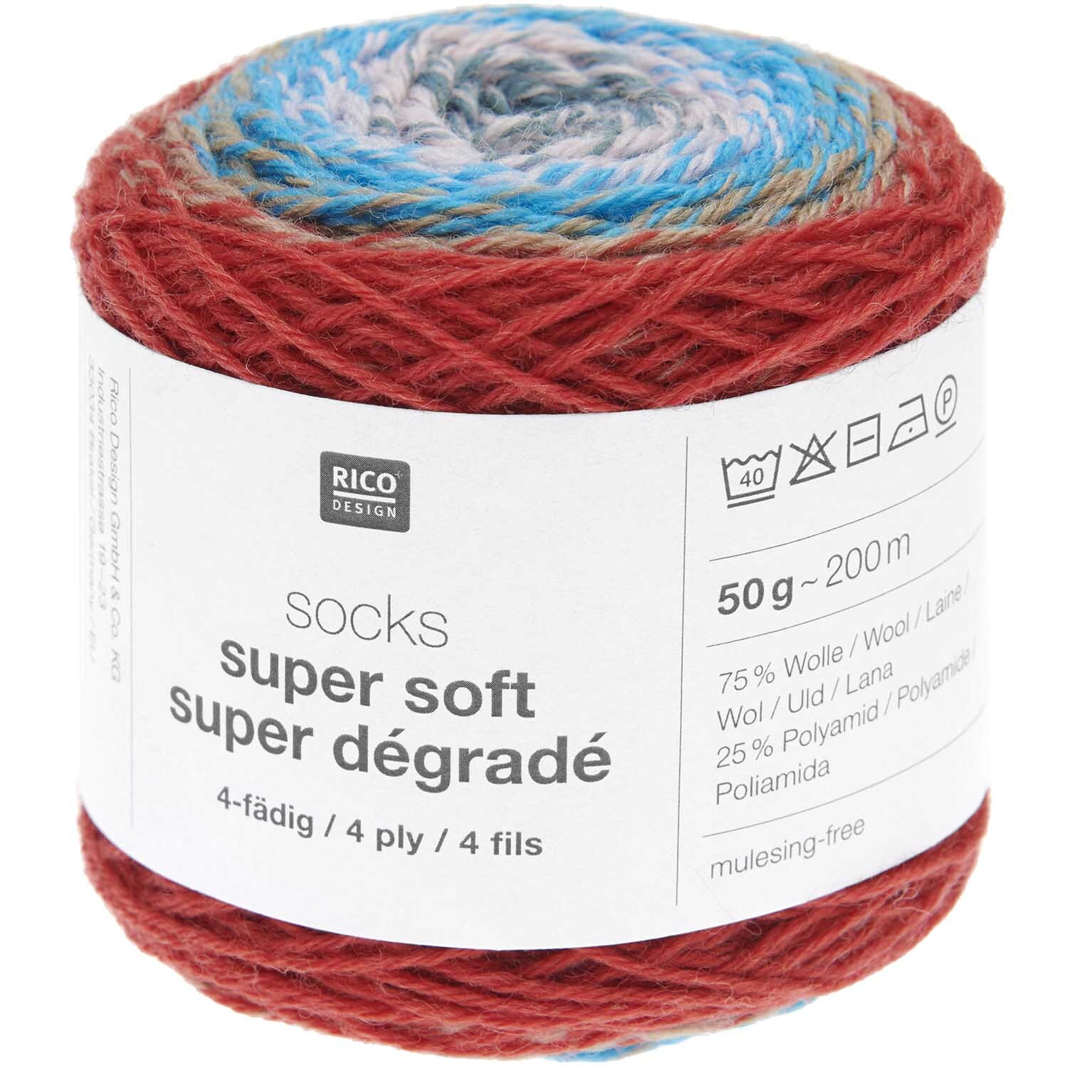 Socks Super Soft Super Dégradé 4-fädig Socks Super Soft Super Dégradé 4-fädig