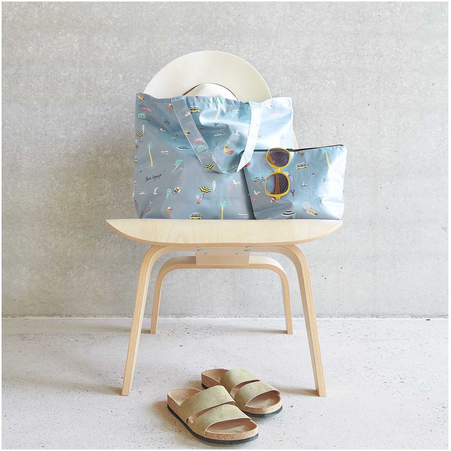 Kosmetiktasche Travel the World blau 28x21x9cm Kosmetiktasche Travel the World blau 28x21x9cm