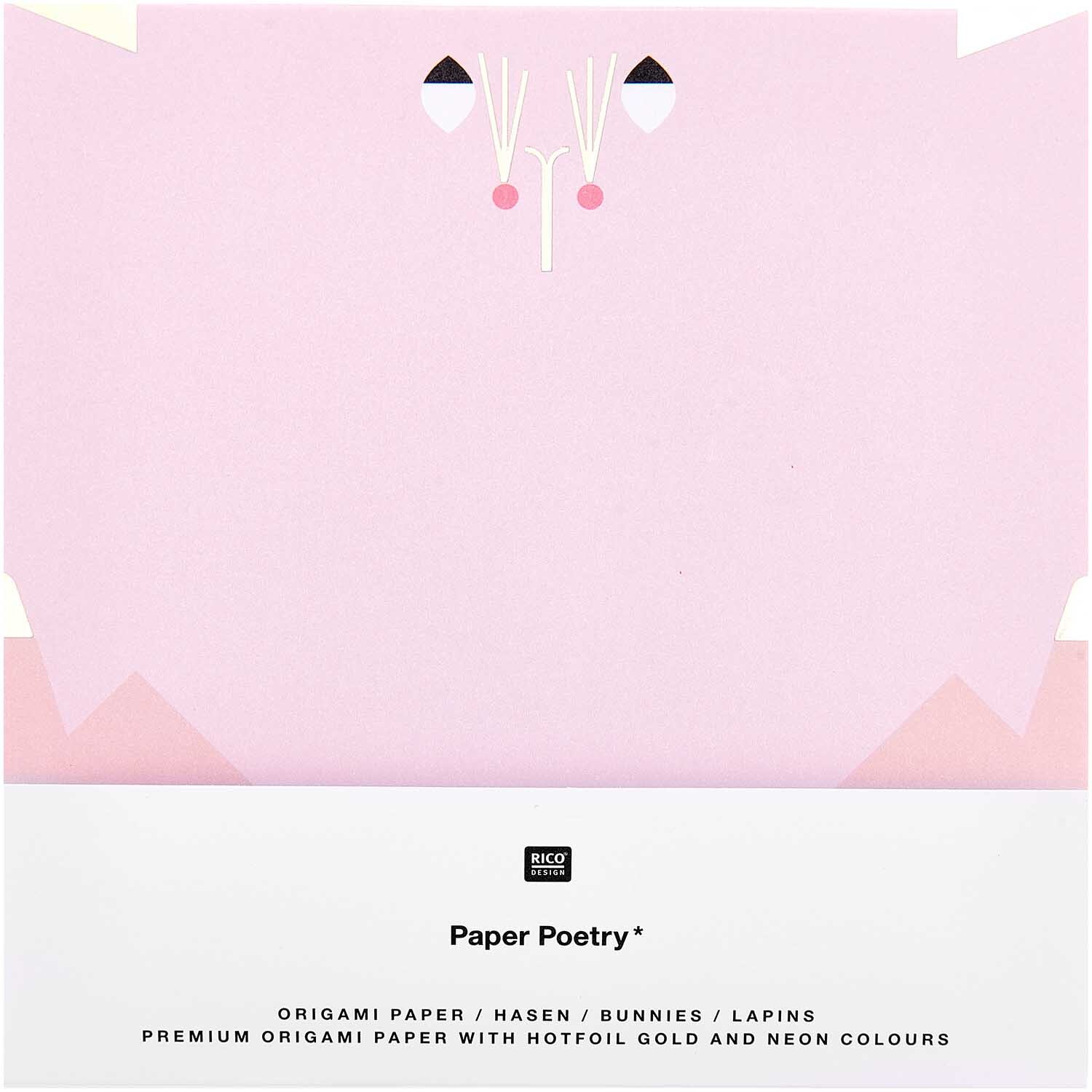 Paper Poetry Origami Hasen 15x15cm 30 Blatt von Rico Design