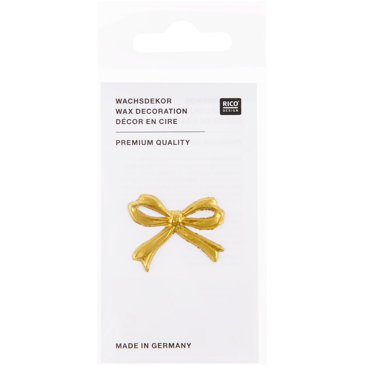 Wachsdekor Schleife groß Farbe Gold von Rico Design