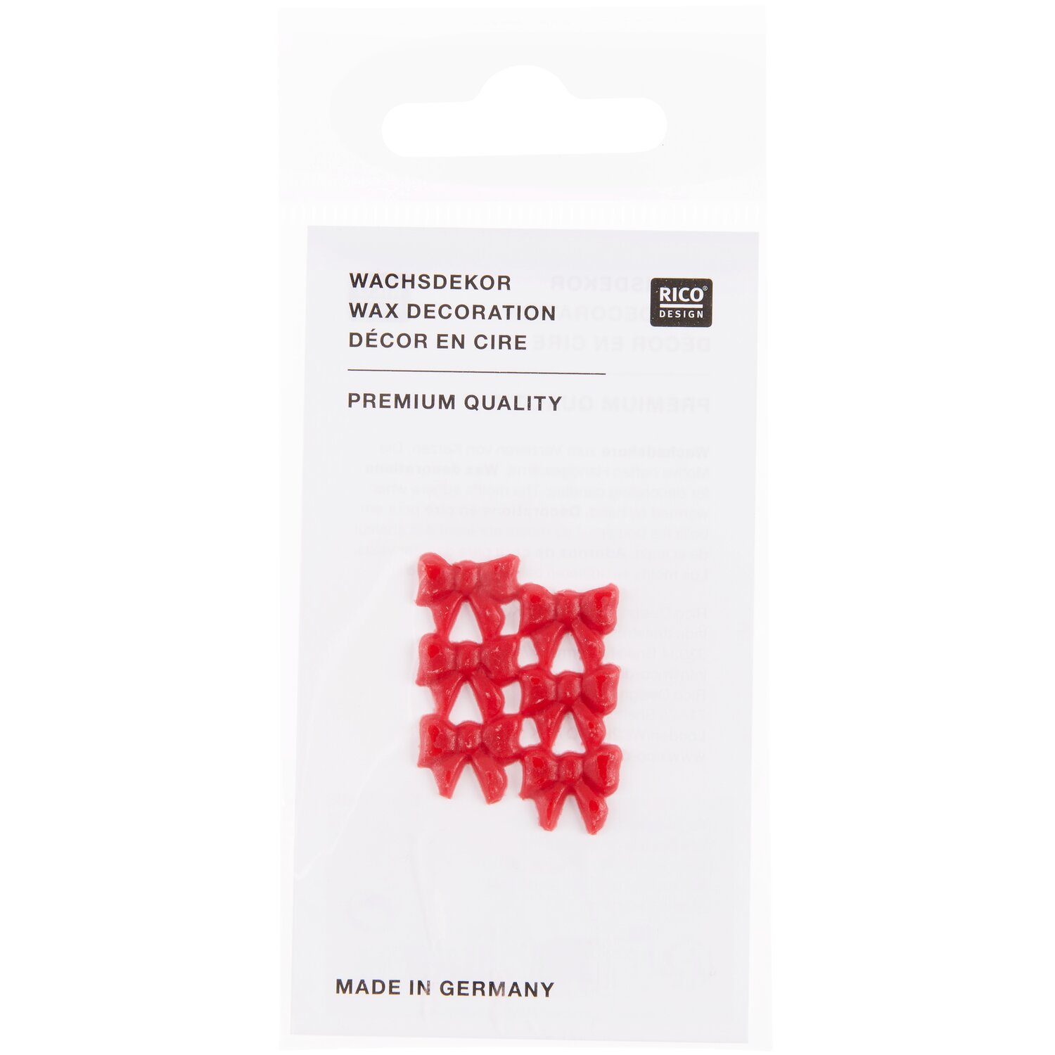 Wachsdekor Schleife klein Farbe Rot von Rico Design