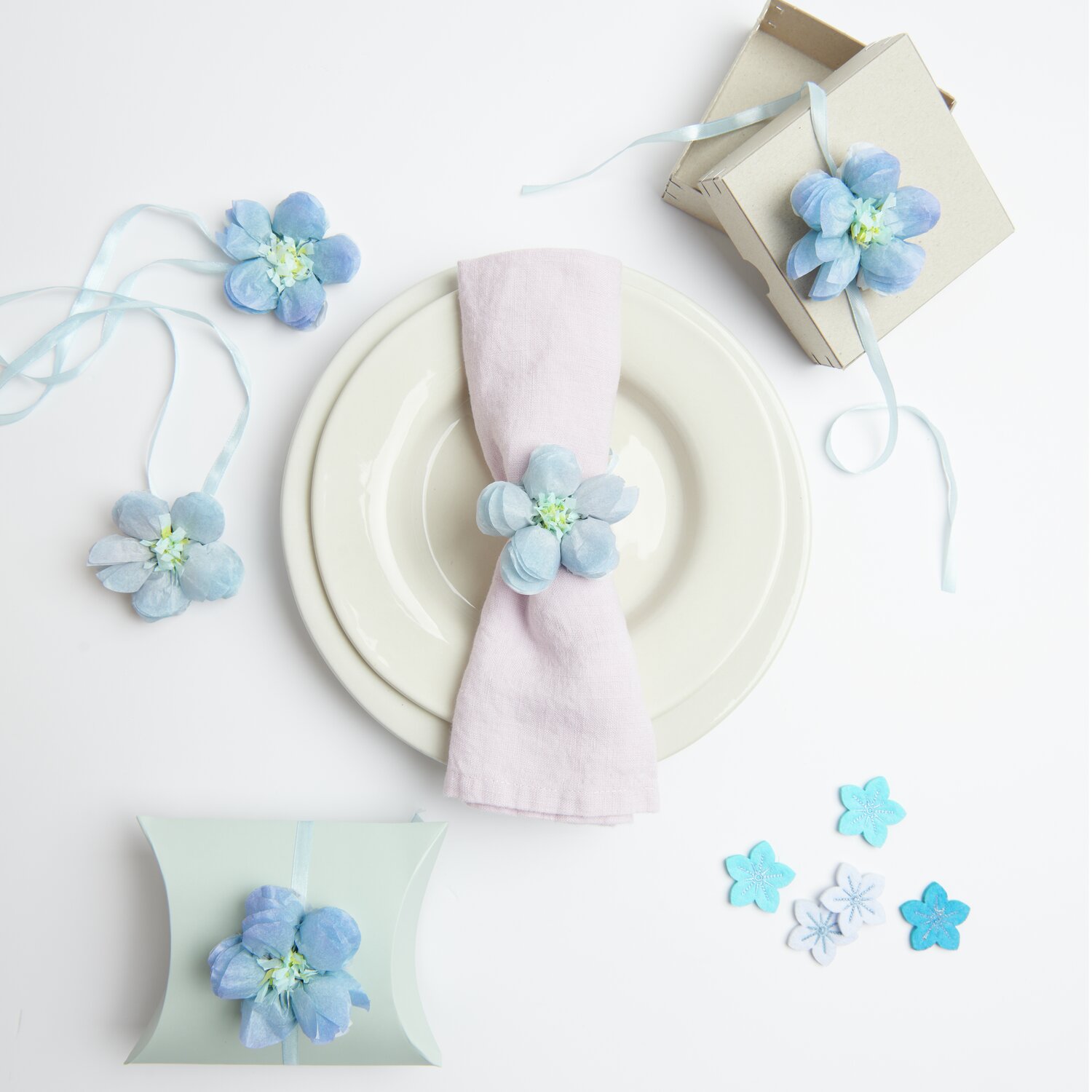 Seidenpapierblumen Vergissmeinnicht 7cm Seidenpapierblumen Vergissmeinnicht 7cm