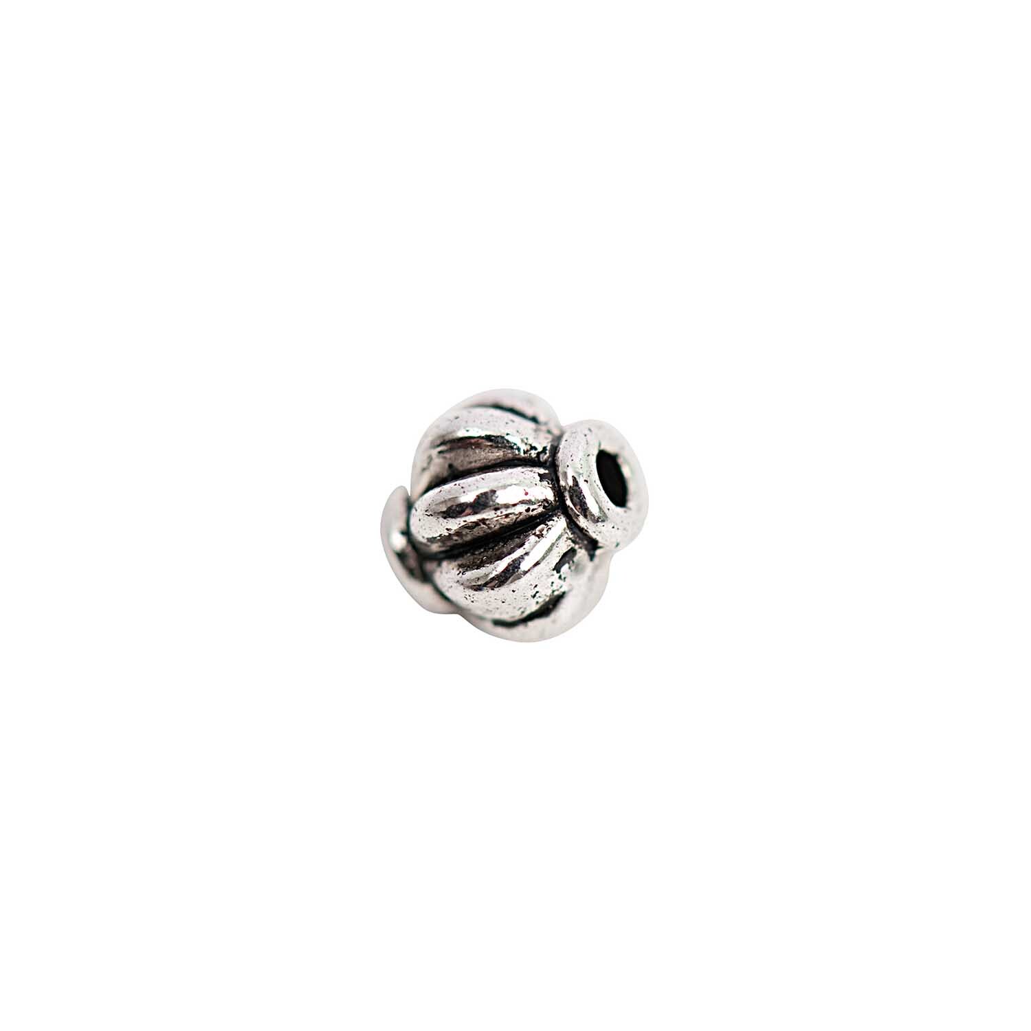 Perle geriffelt silber 5x6mm 30 Stück