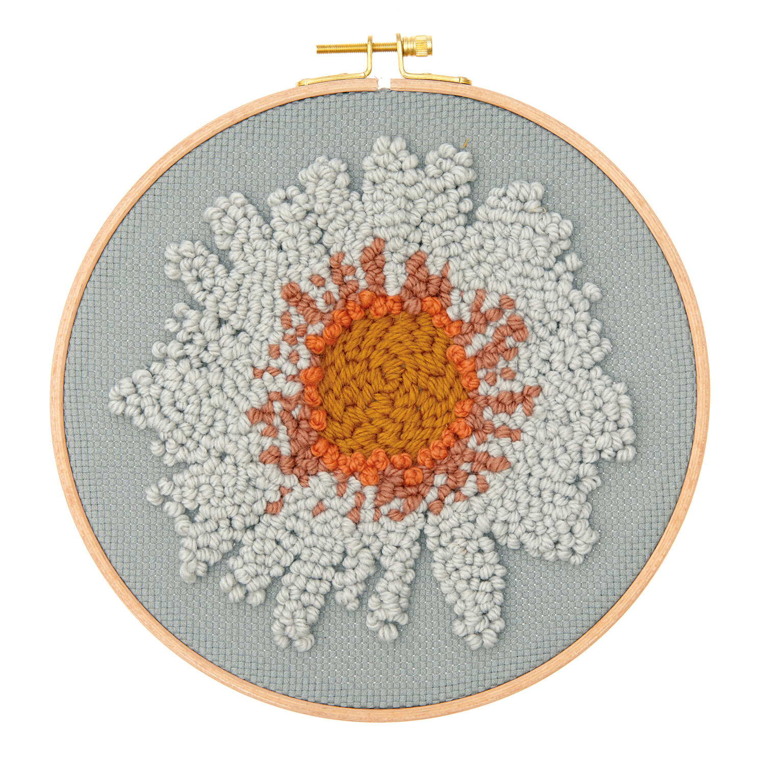 Anleitung Punch Needle Bild mit Gänseblümchen von Rico Design