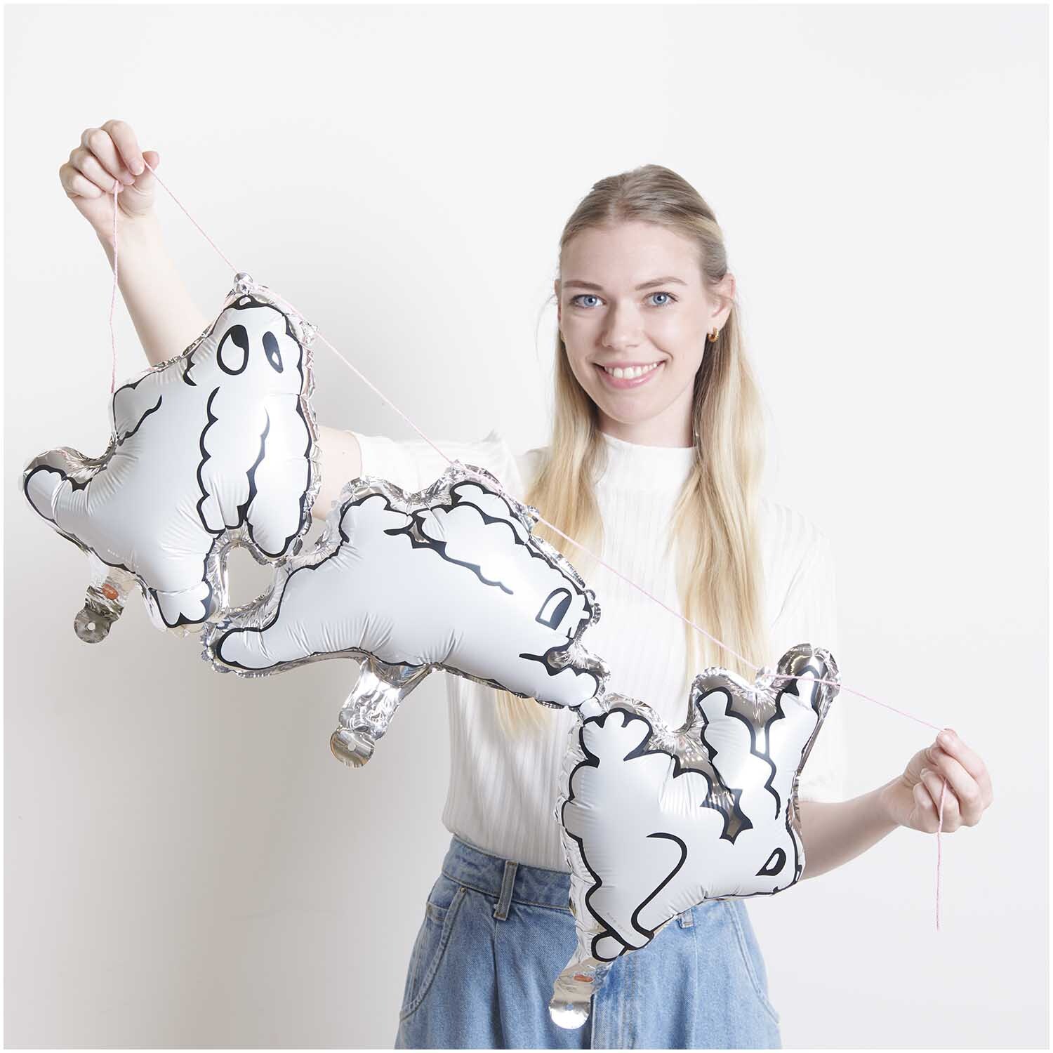 Mini-Folienballon Set Hasen Mini-Folienballon Set Hasen