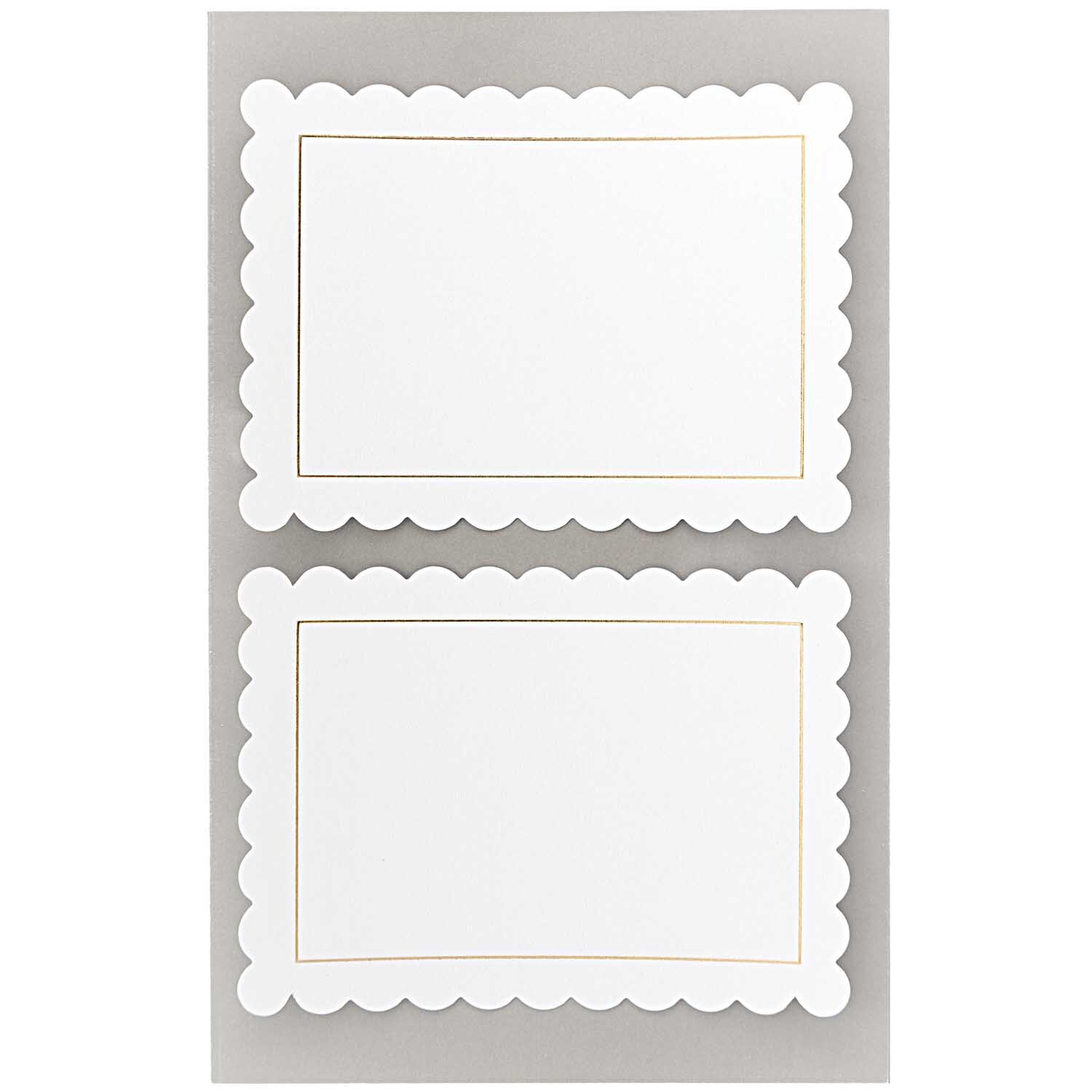 Paper Poetry Office Sticker Etiketten weiß mit Rosette 85x62mm 4 Bogen Paper Poetry Office Sticker Etiketten weiß mit Rosette 85x62mm 4 Bogen
