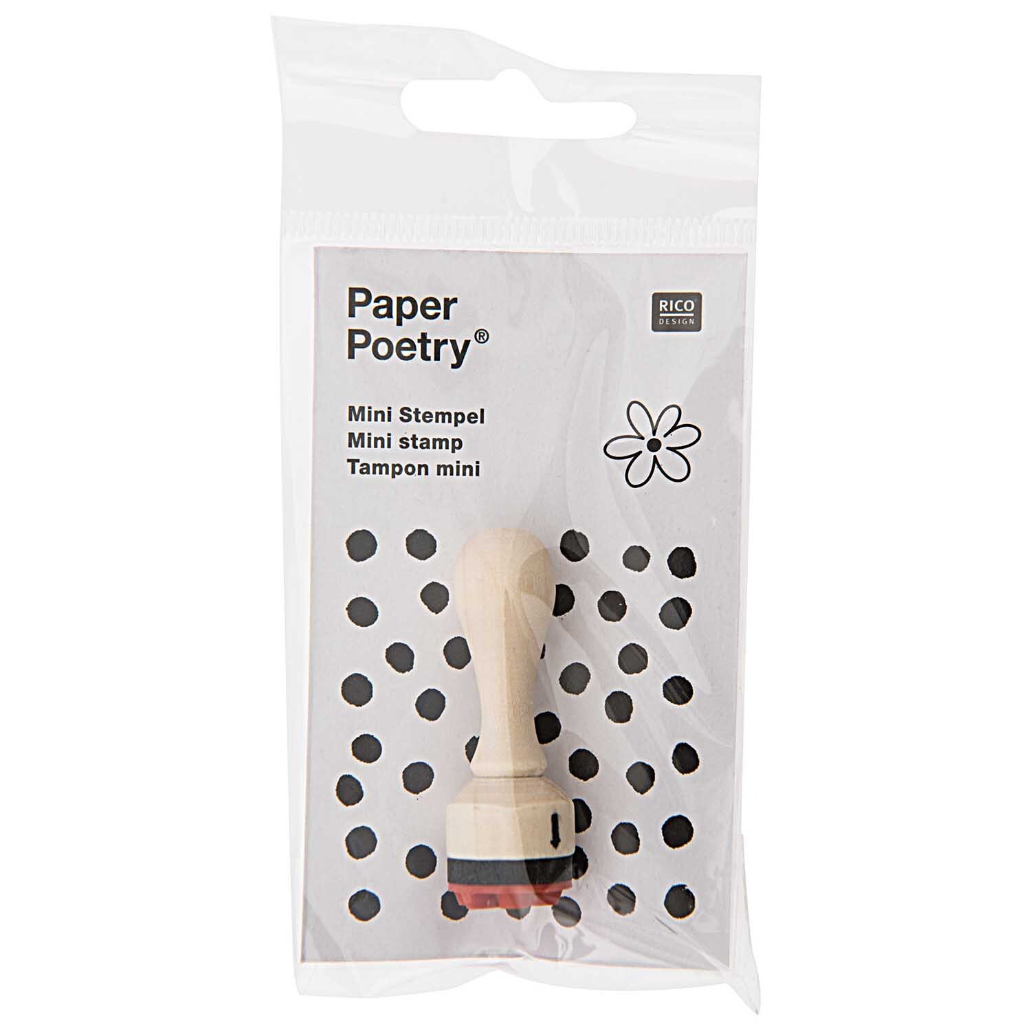 Paper Poetry Mini Stempel Blume Ø=1,5cm
