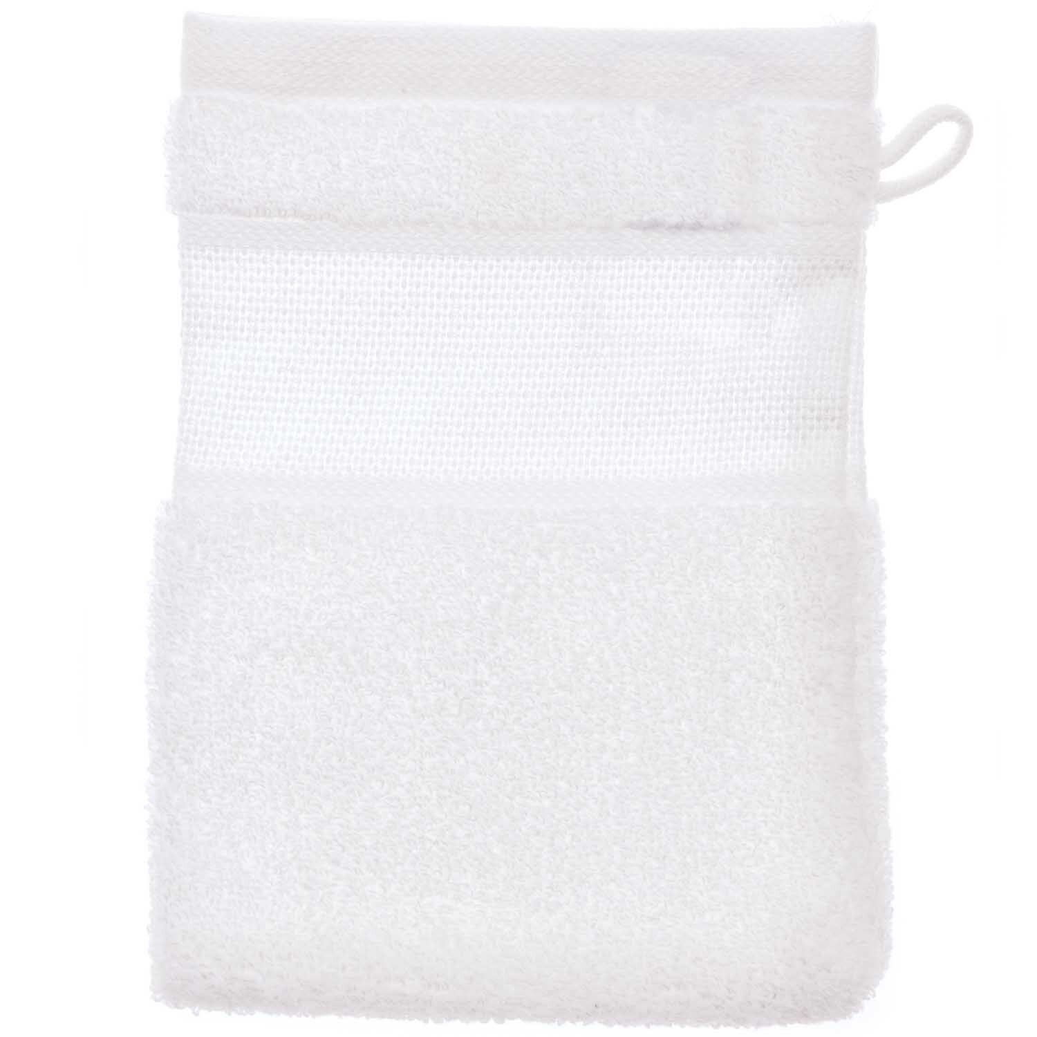 Waschhandschuh 15x21cm Farbe Weiß von Rico Design