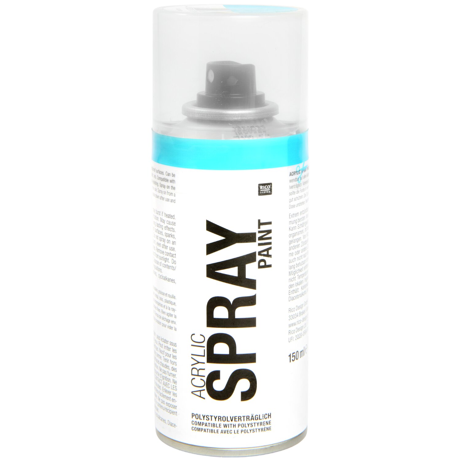 Spray Paint 150ml, türkis, von Rico Design. Ideal für kreative Projekte und Dekorationen.