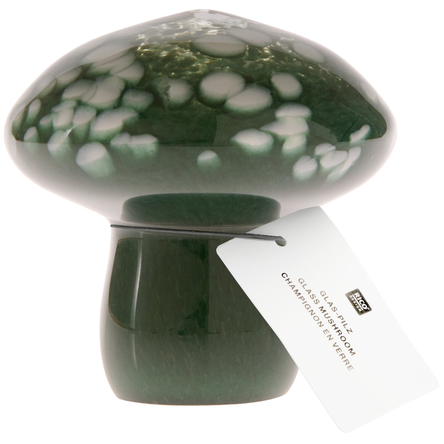 Glas Pilz Grün gepunktet 10,2x10,5x10,2cm von Rico Design