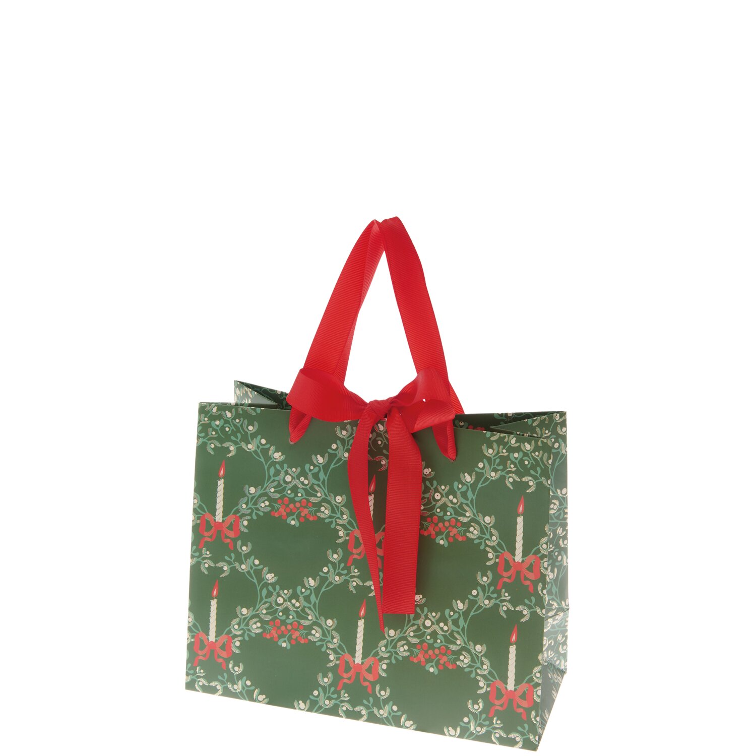 Geschenktüte Advent Mistelzweig Kerzen S 18x28,5x1,5cm von Rico Design