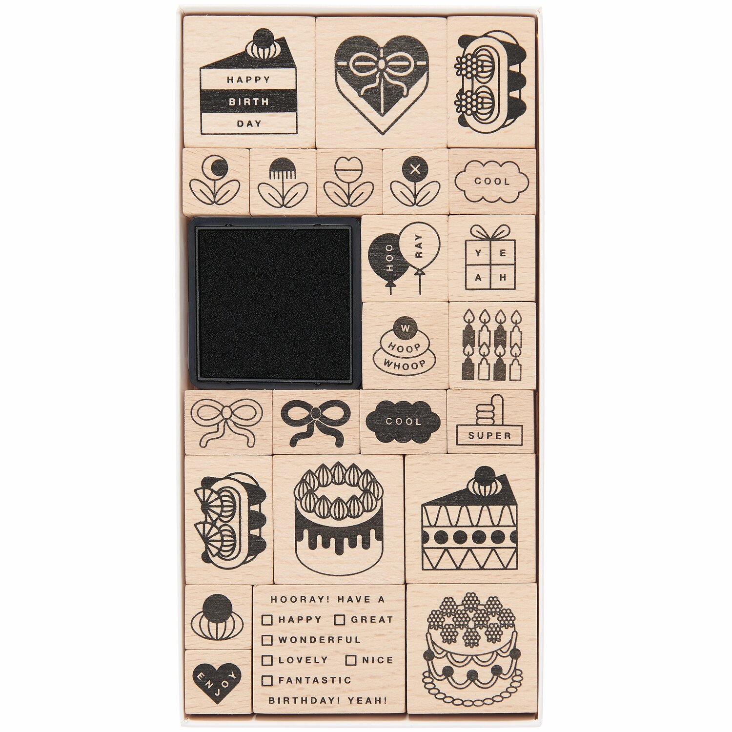 Rico Design x Redfries Stempelset Happy Birthday 24-teilig von Rico Design