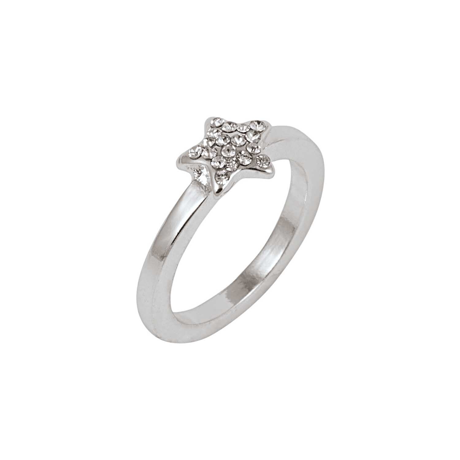 Ring mit Stern Strass 16mm Ring mit Stern Strass 16mm