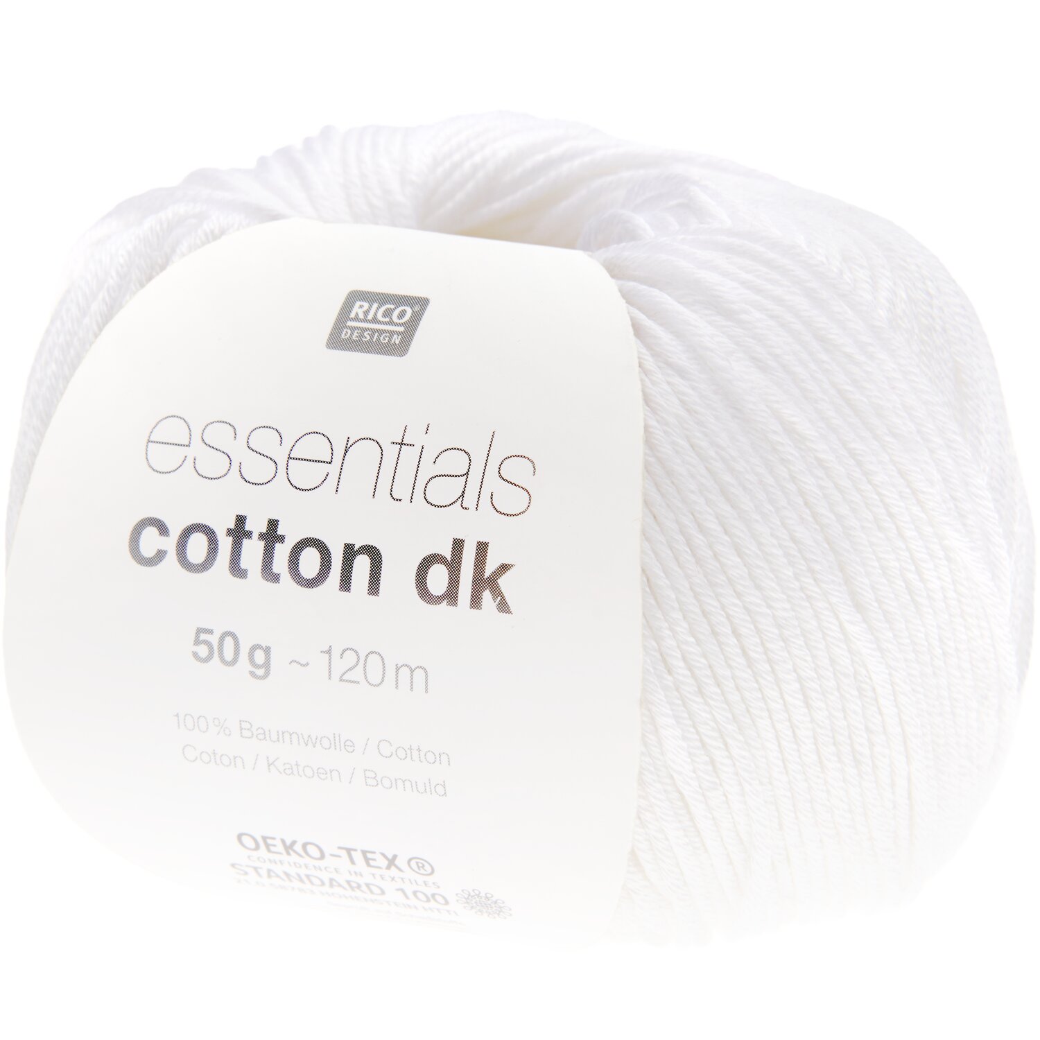 Essentials Cotton dk 50g 120m Farbe Weiß von Rico Design