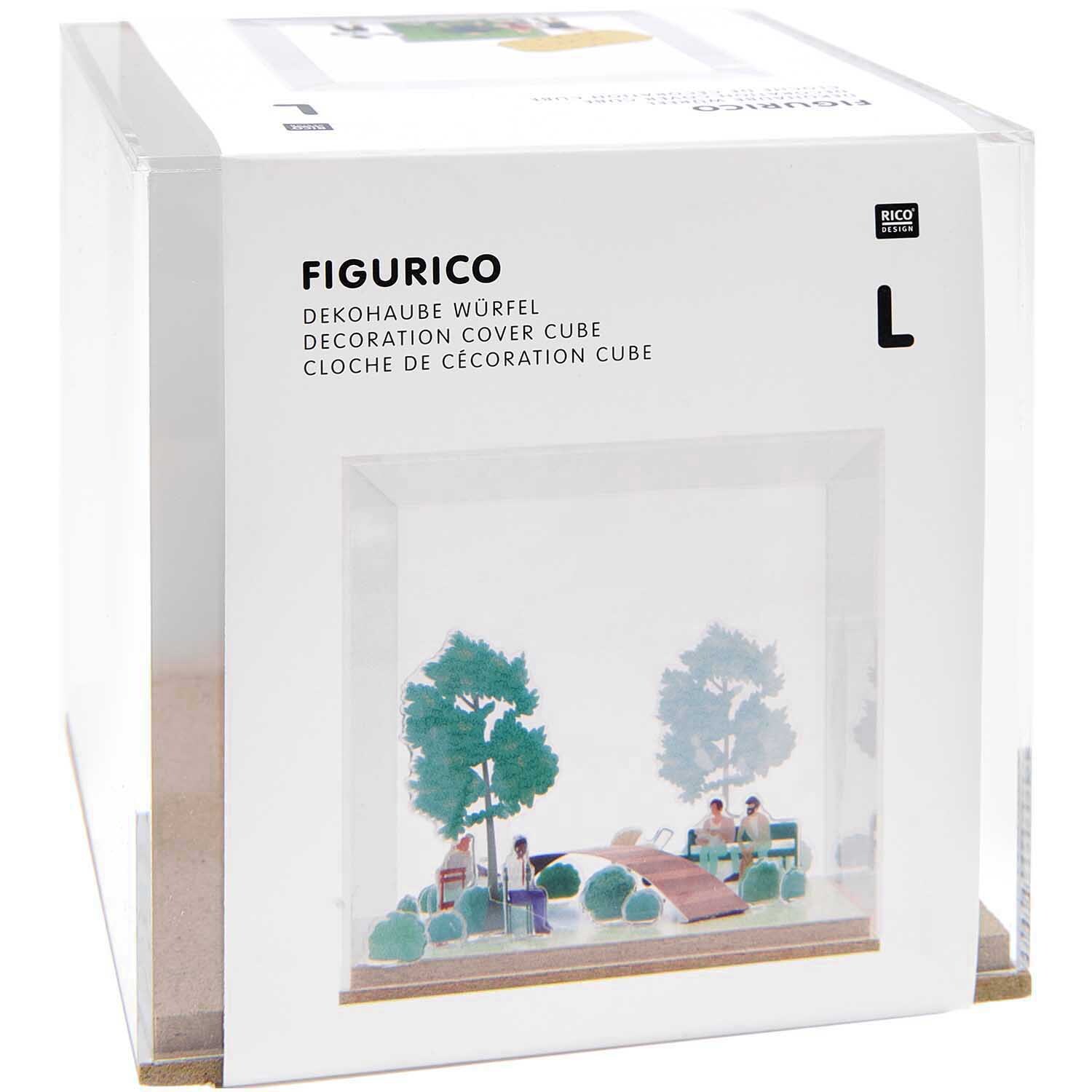Figurico Dekohaube Würfel Größe 12,5x12,5x13cm von Rico Design