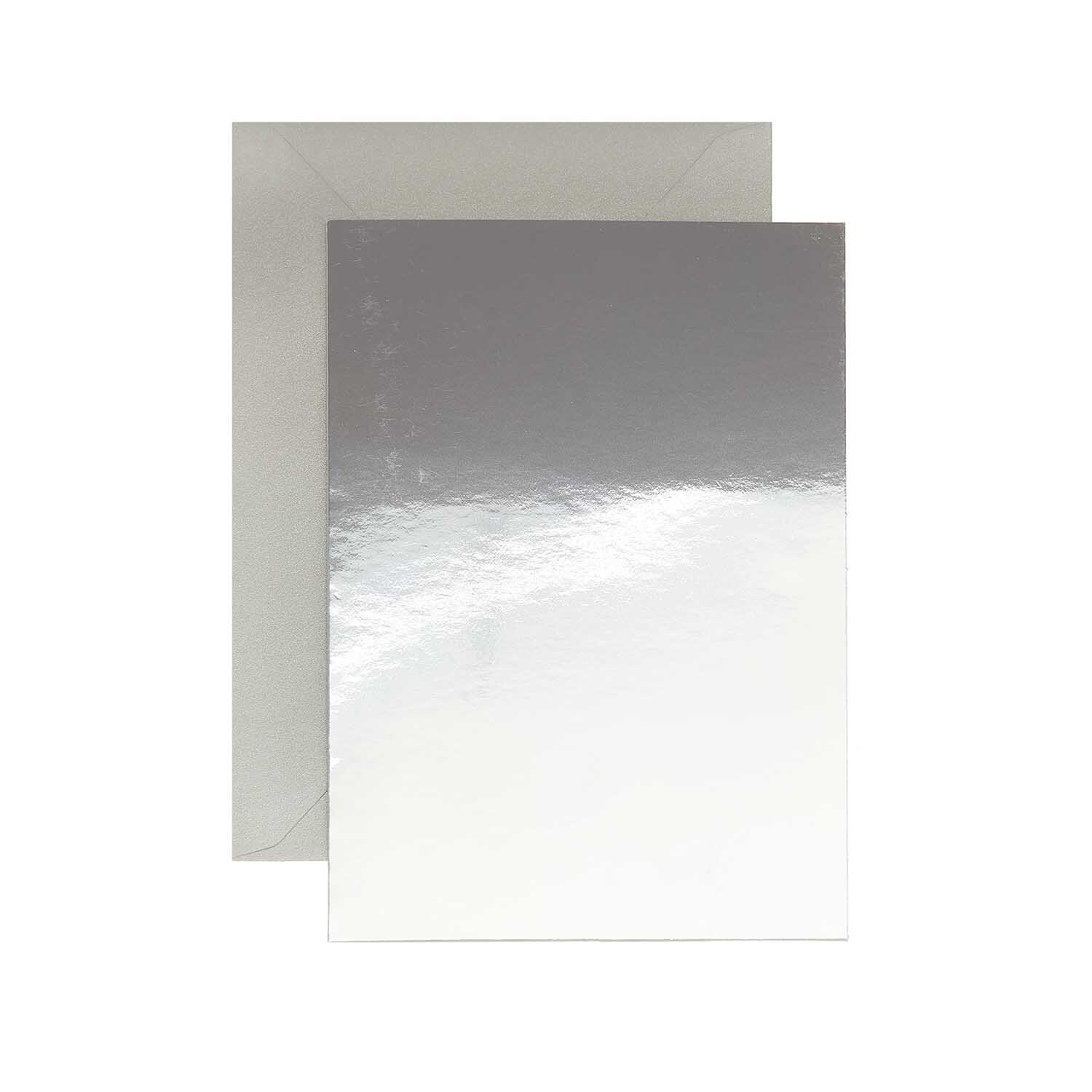 Paper Poetry Kartenset Spiegelkarton silber A7/C7 Paper Poetry Kartenset Spiegelkarton silber A7/C7
