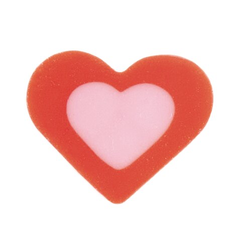 Rico Design x Redfries Radiergummi Herz Eye Candy 1,7x2,1x6cm Farbe Rot/Rosa von Rico Design