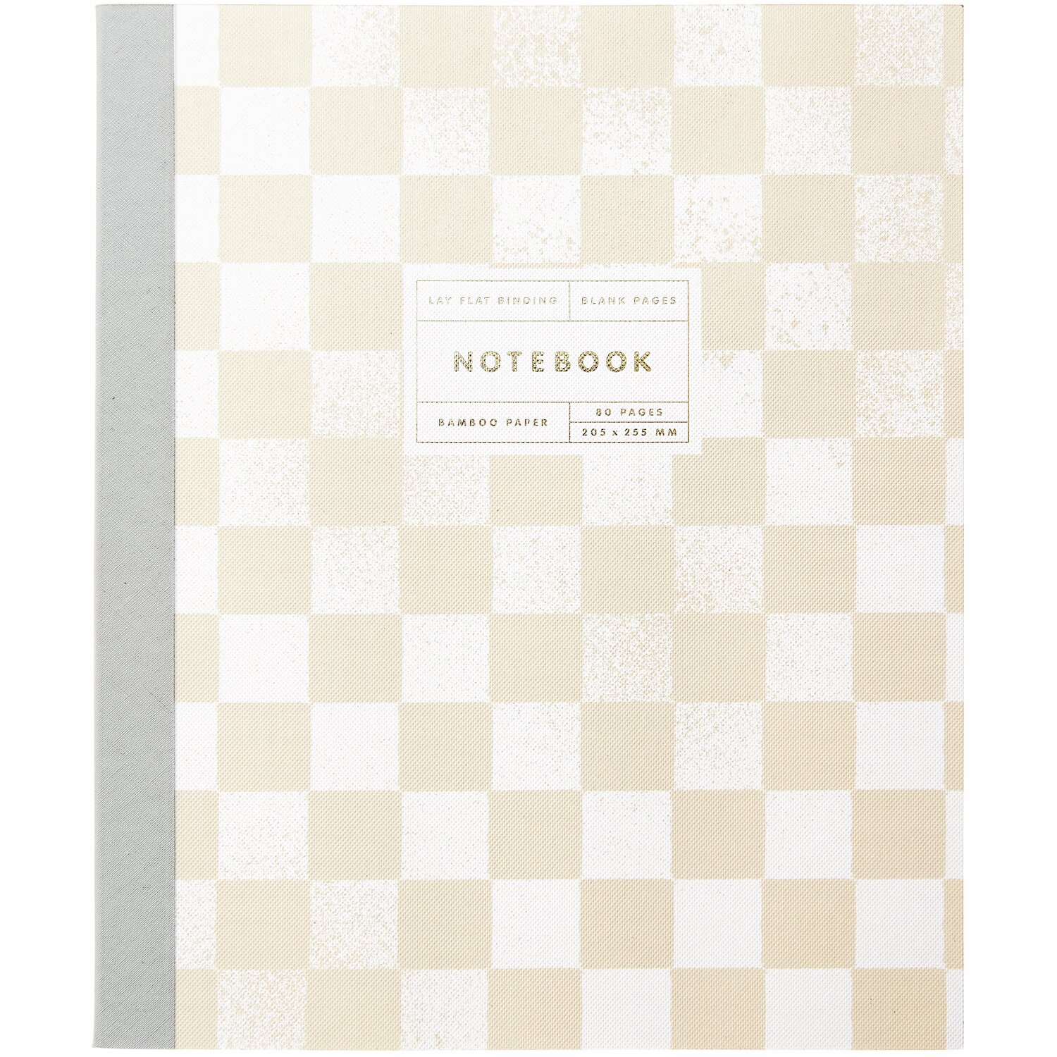 Notizbuch Sky L Schachbrettmuster, 80 Blatt, 100g/m² Papier, beige-weiß, von Rico Design.