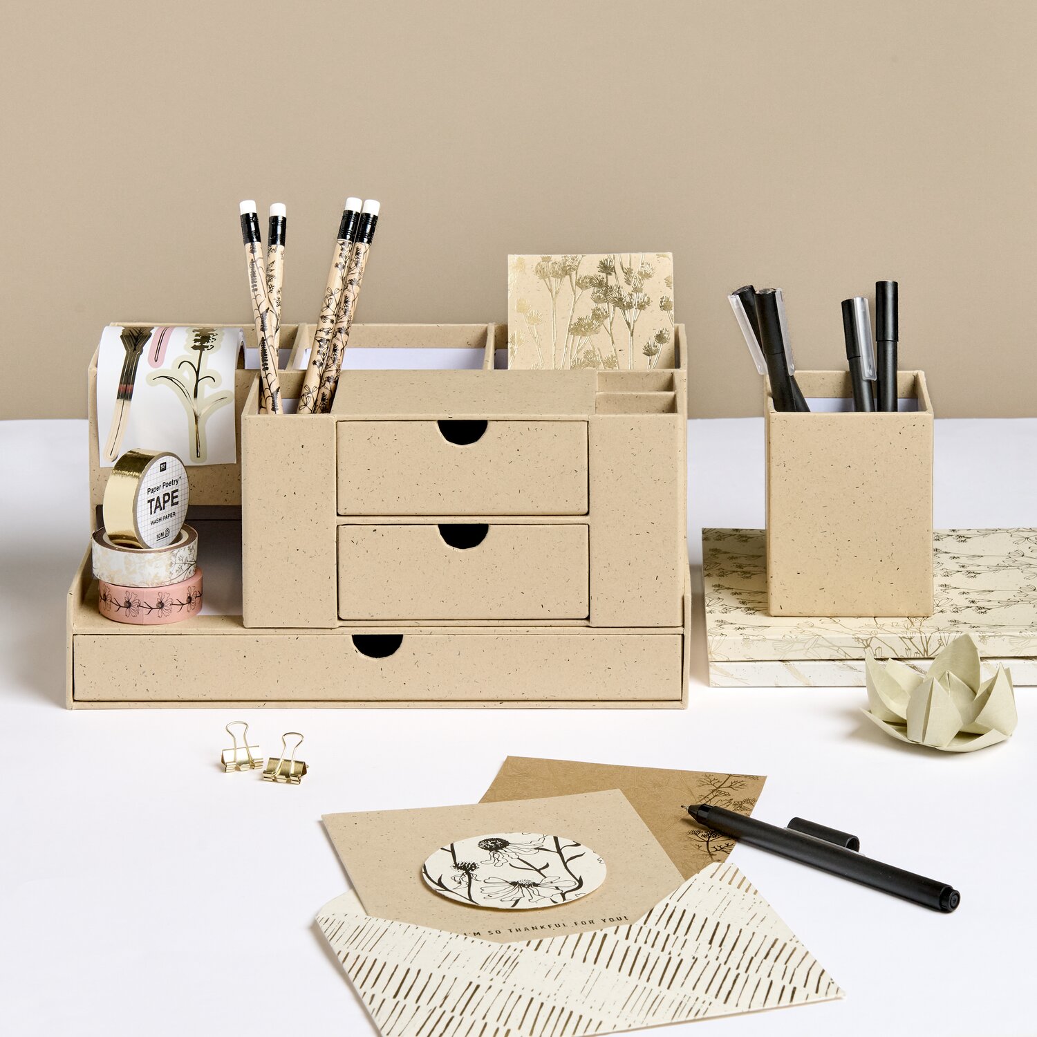 Office Box 26x12,9x14,9cm Farbe Cappuccino von Rico Design