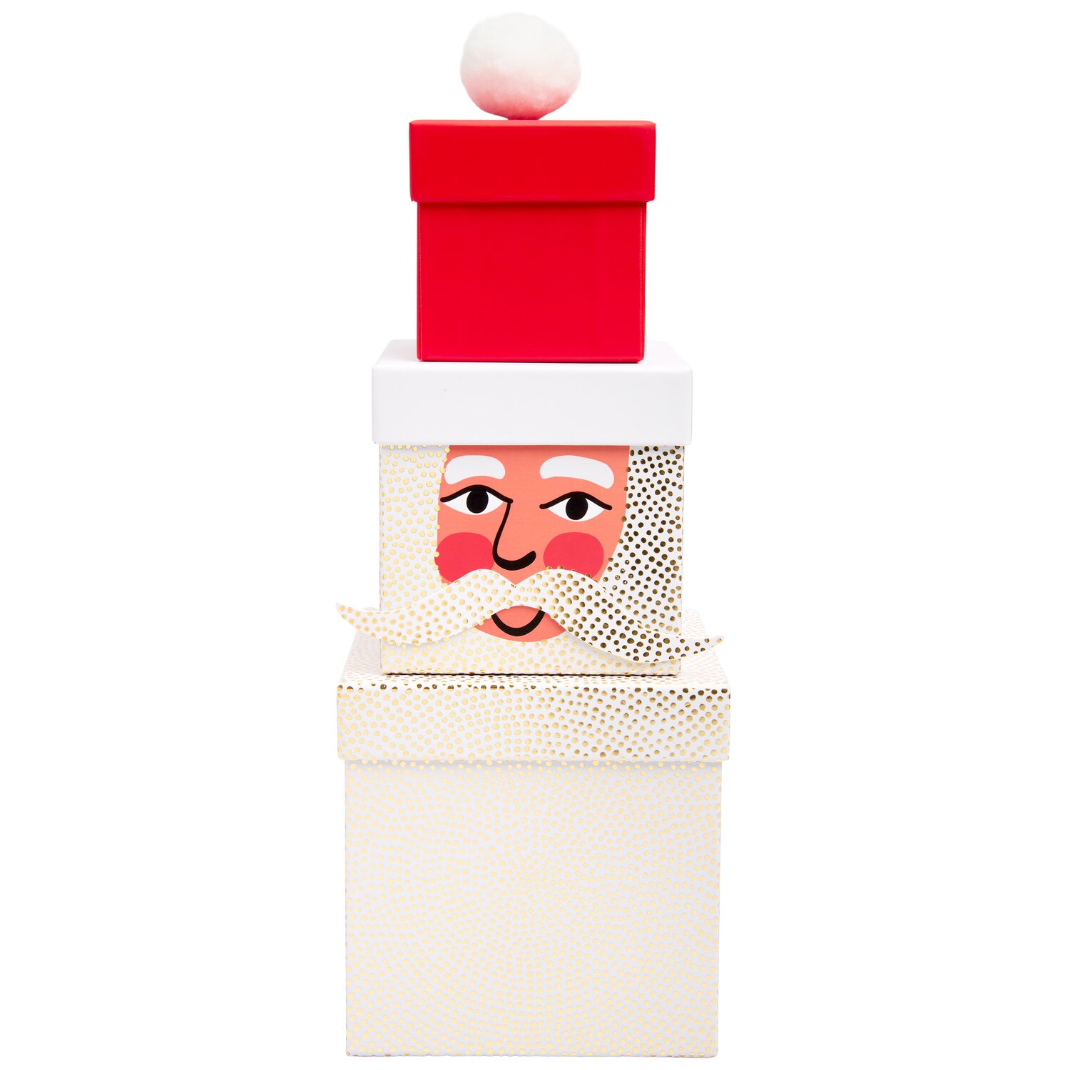 Geschenkboxen Set Advent Weihnachtsmann 3 Stück von Rico Design