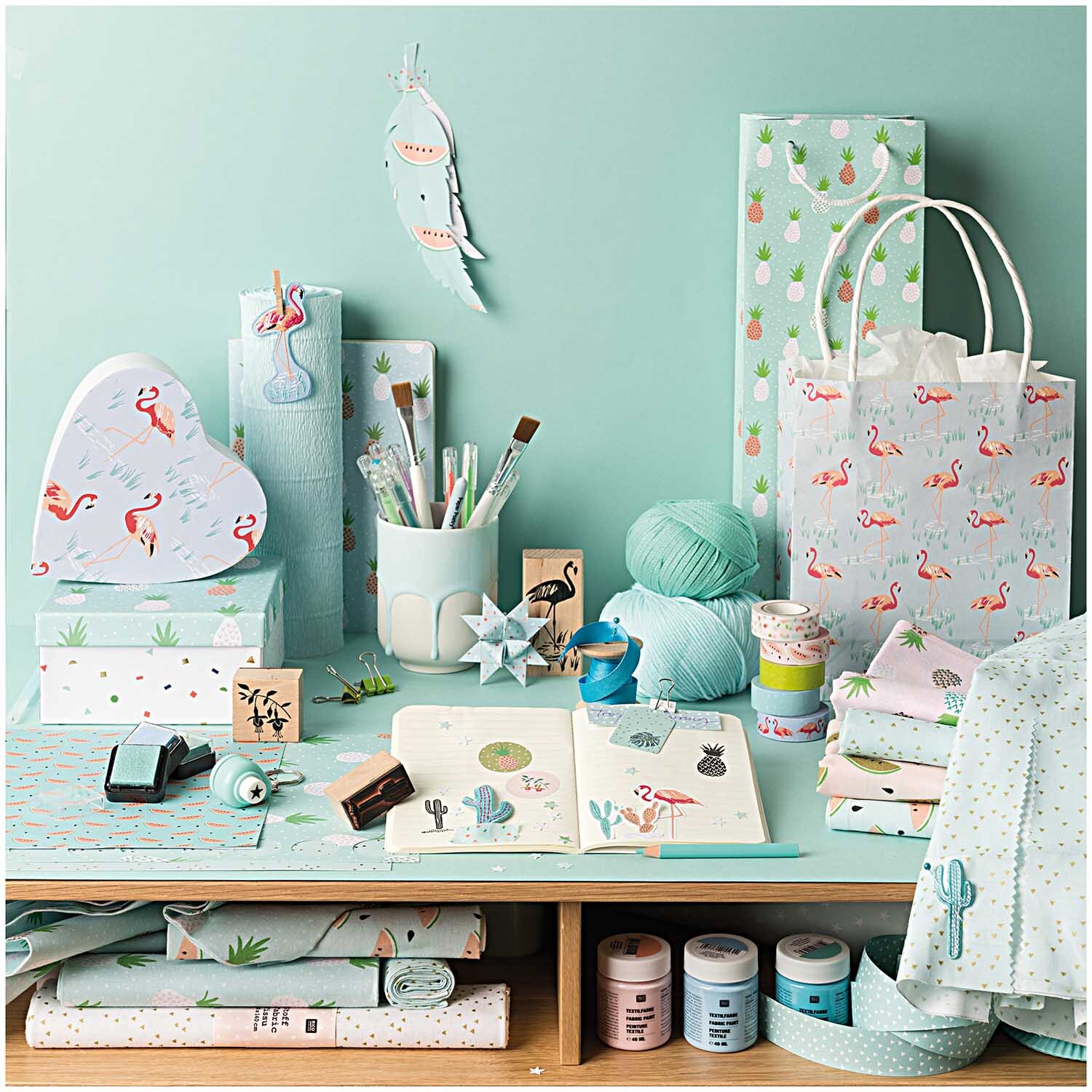 Paper Poetry Stempelset Tropical Spring Flamingo Paper Poetry Stempelset Tropical Spring Flamingo