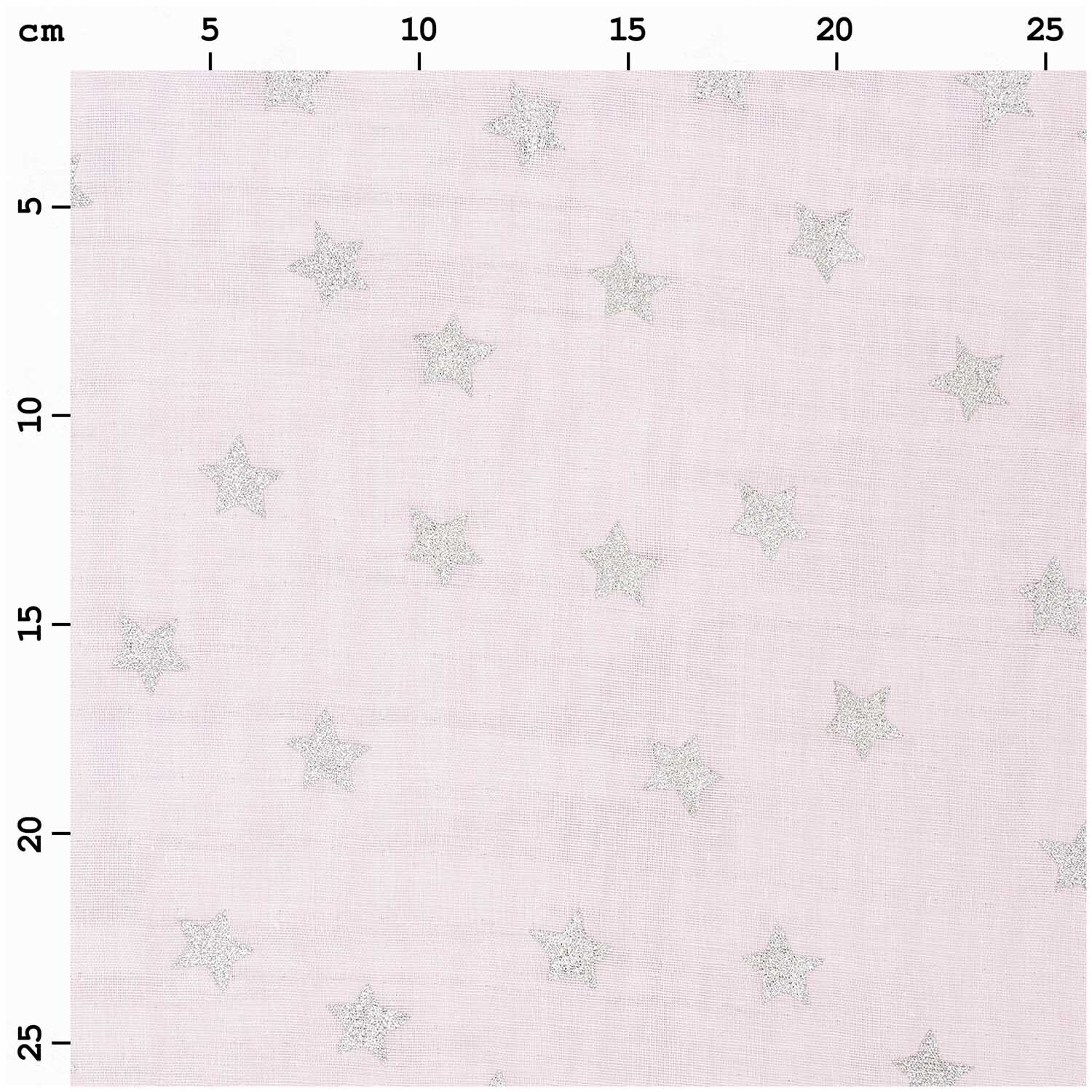 Musselin-Druckstoff Nostalgic Christmas Sterne rosa-metallic 140cm Musselin-Druckstoff Nostalgic Christmas Sterne rosa-metallic 140cm