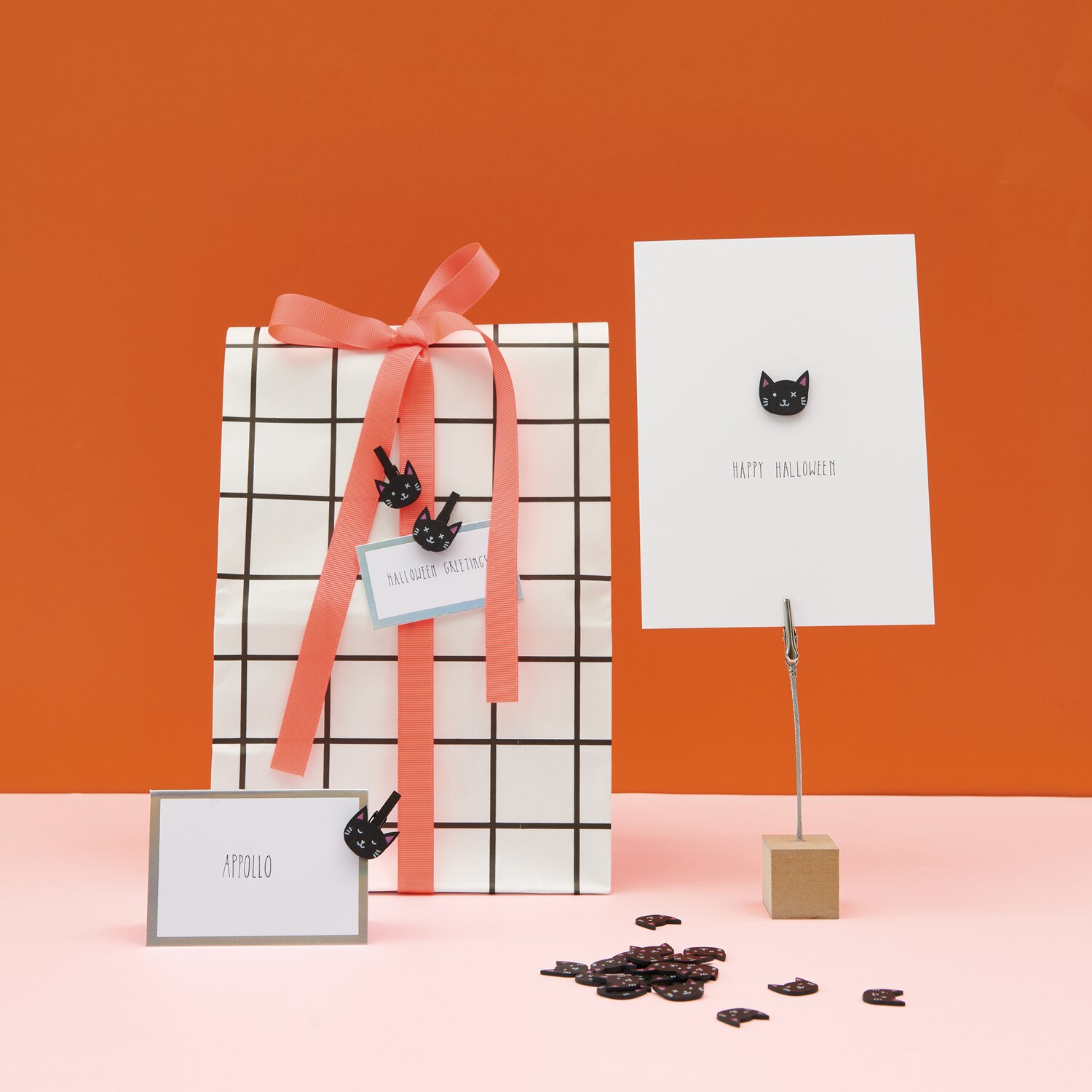 Holzsticker Katzen Mix schwarz 24 Stück von Rico Design