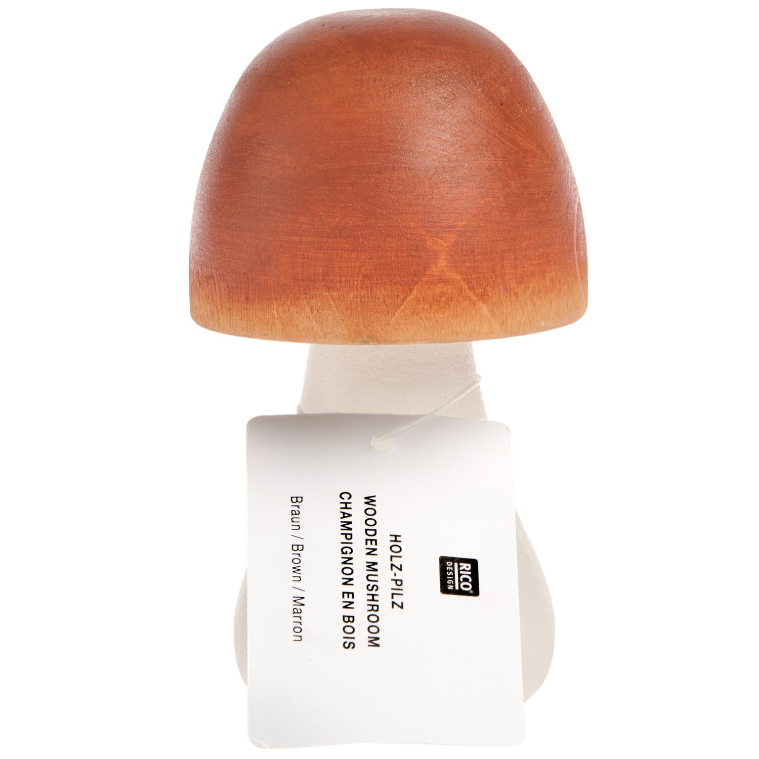 Holz Pilz Braun-Weiß 5,4x8,9x5,4cm von Rico Design