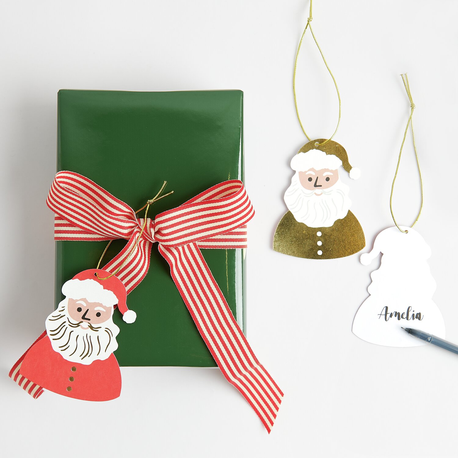 Paper Poetry Geschenkanhänger Weihnachtsmann  8-teilig von Rico Design