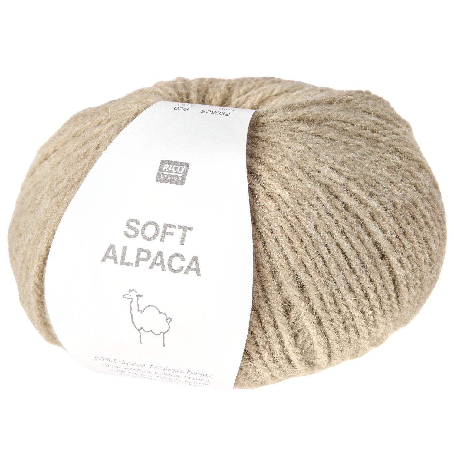 Soft Alpaca 50g 125m Farbe Sand von Rico Design