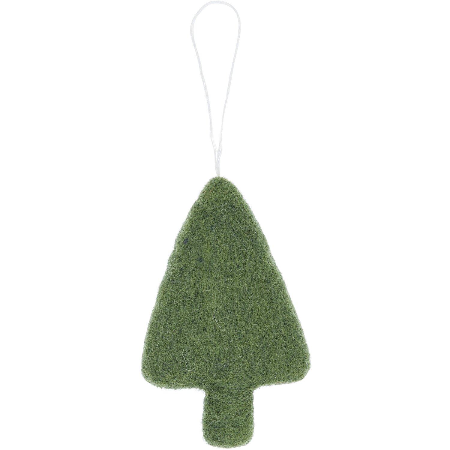 Aufhänger Tanne mit Ästen handgefilzt  10,5x6x1,3cm Farbe Khaki von Rico Design