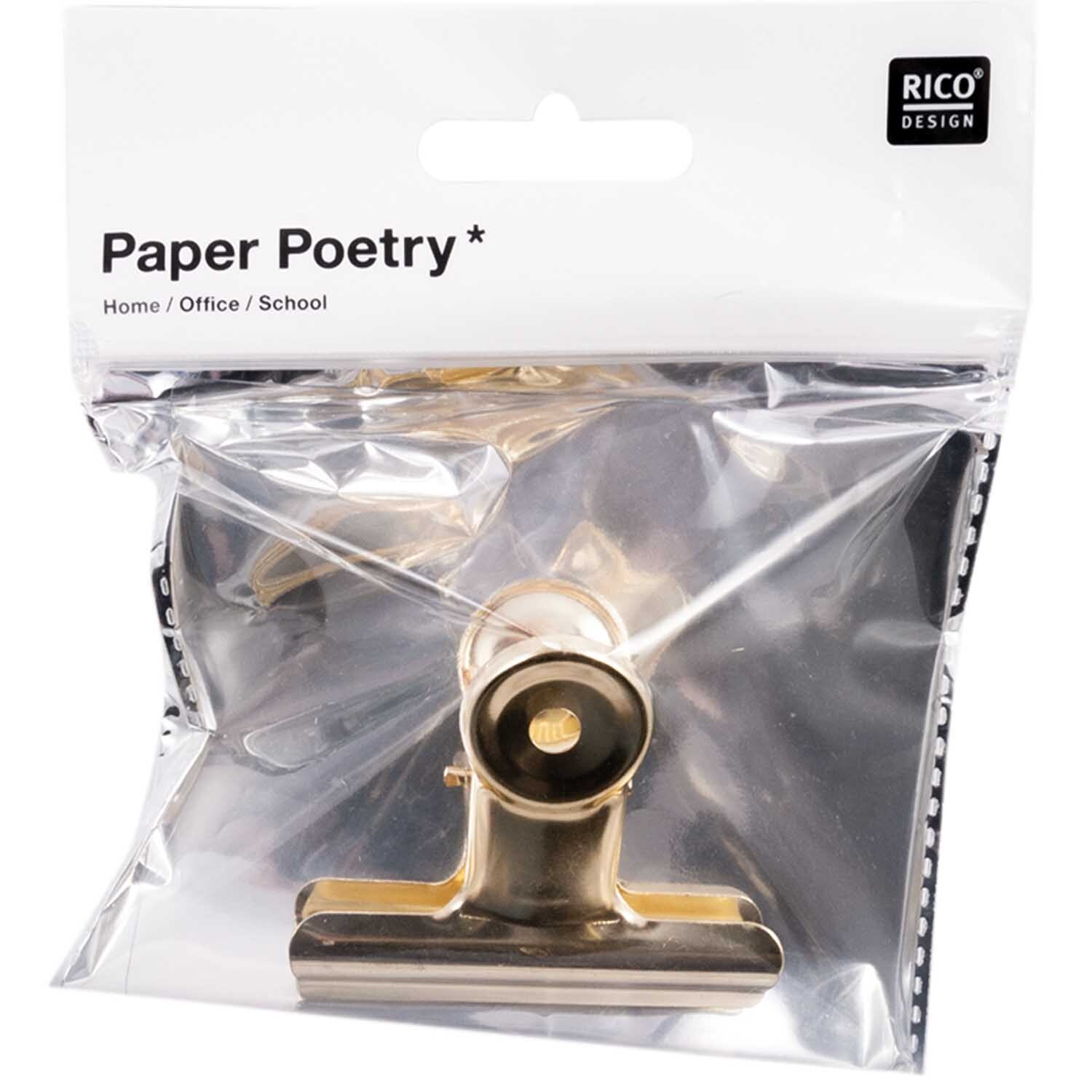 Paper Poetry Klemmbrettklammer gold 63mm Paper Poetry Klemmbrettklammer gold 63mm
