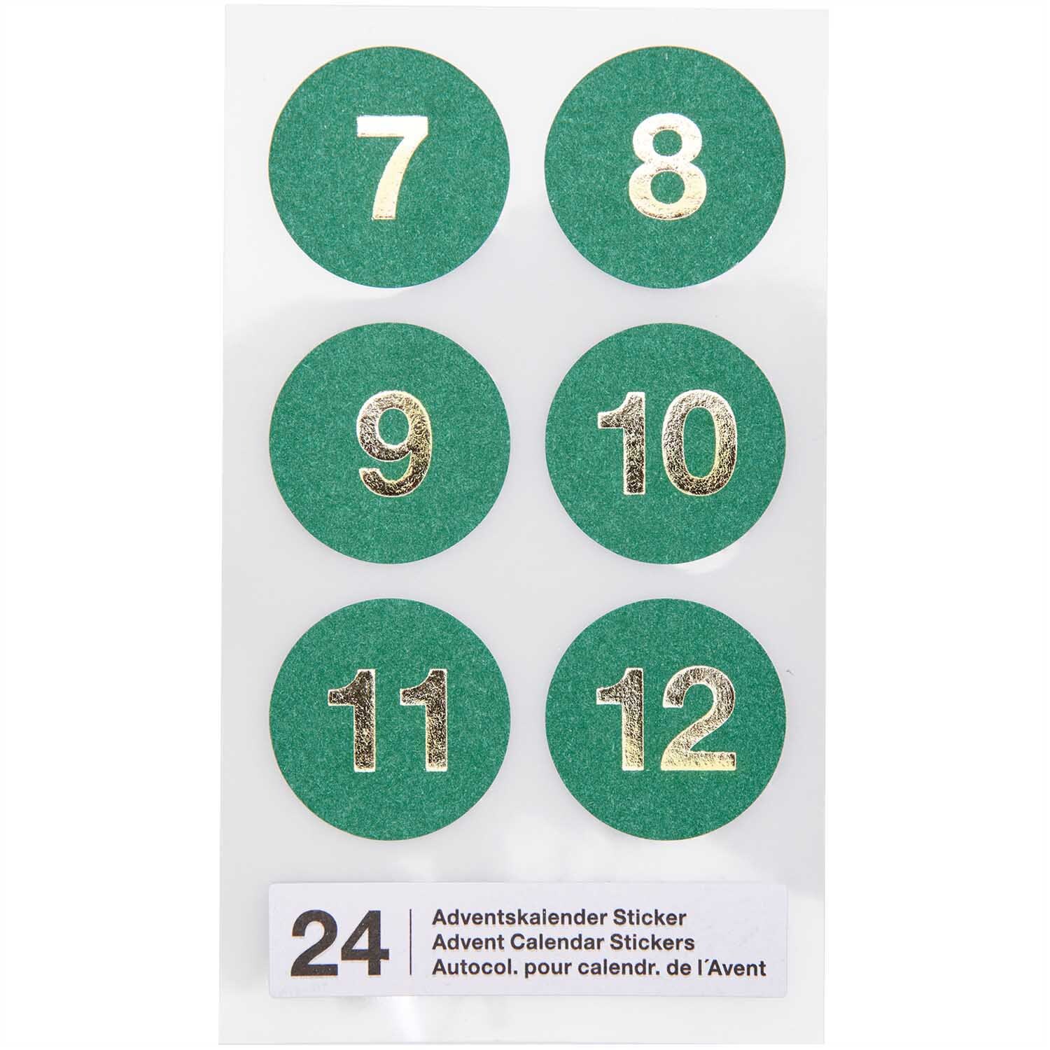 Paper Poetry Adventskalender Sticker Zahlen 1-24 Paper Poetry Adventskalender Sticker Zahlen 1-24